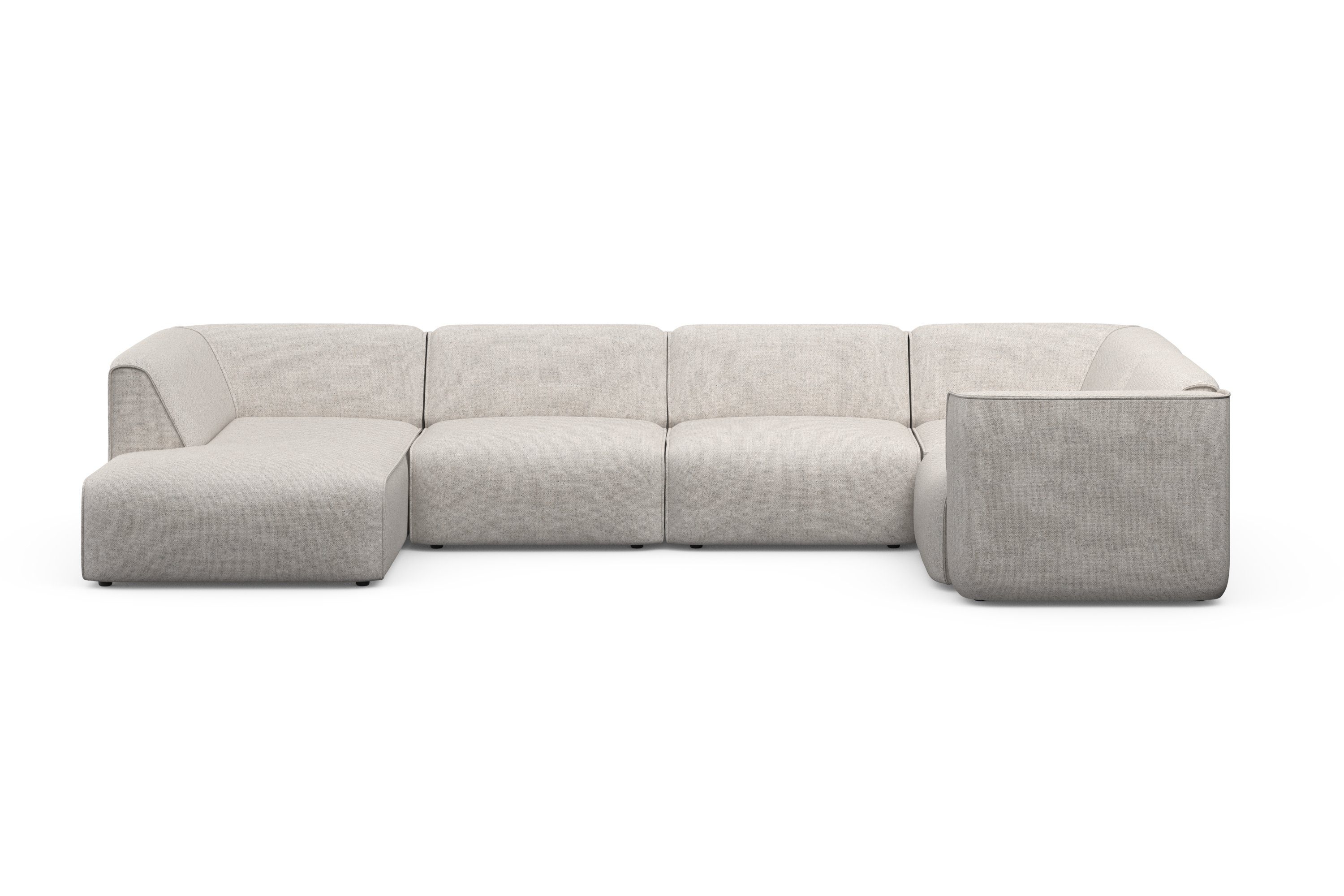 RAUM.ID Zithoek Merid U-vorm, altijd uitbreidbaar met modules, B/D/H: 367/206/70 cm