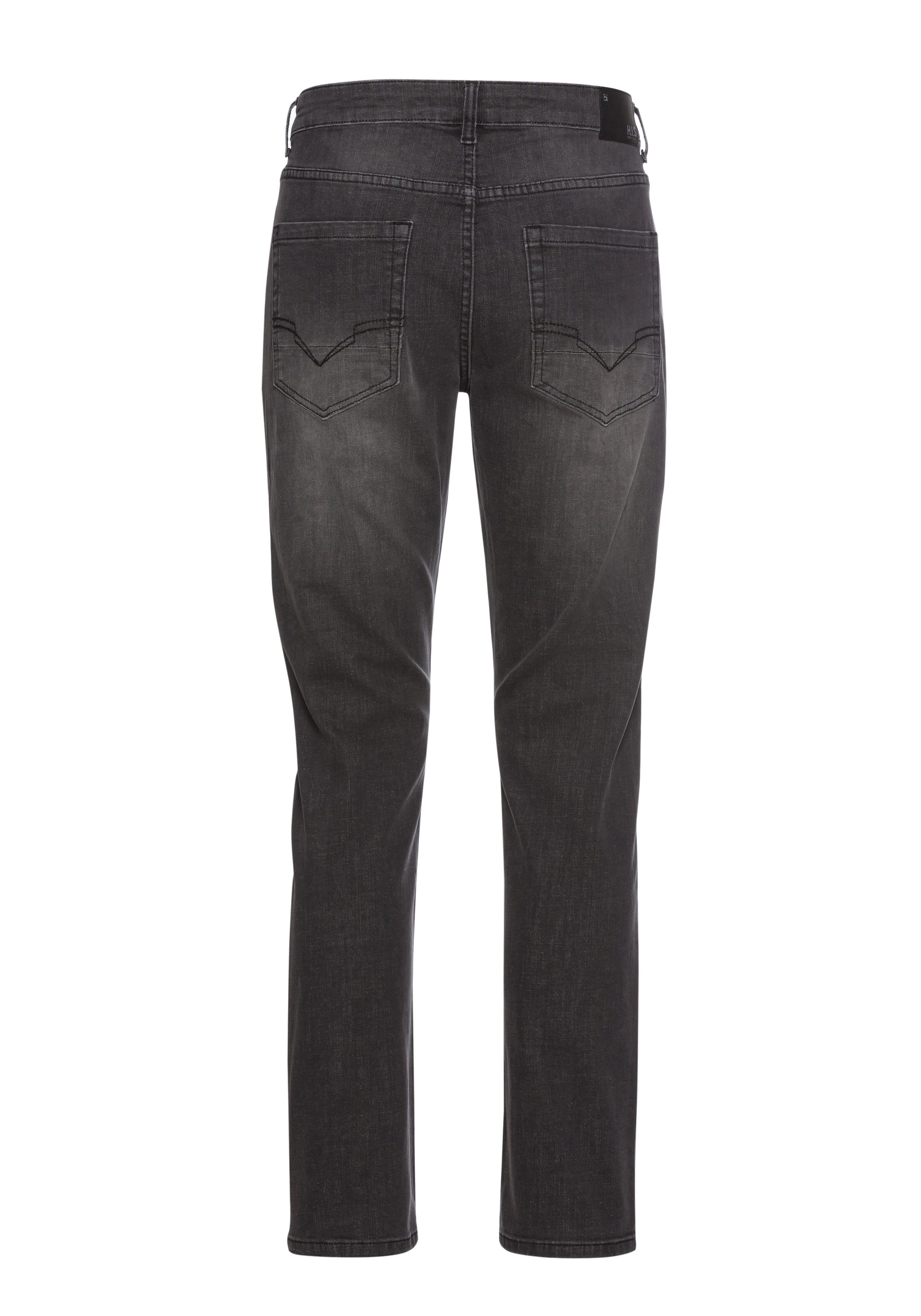 H.I.S Straight jeans DIX rechte pasvorm lage taille used-wassing