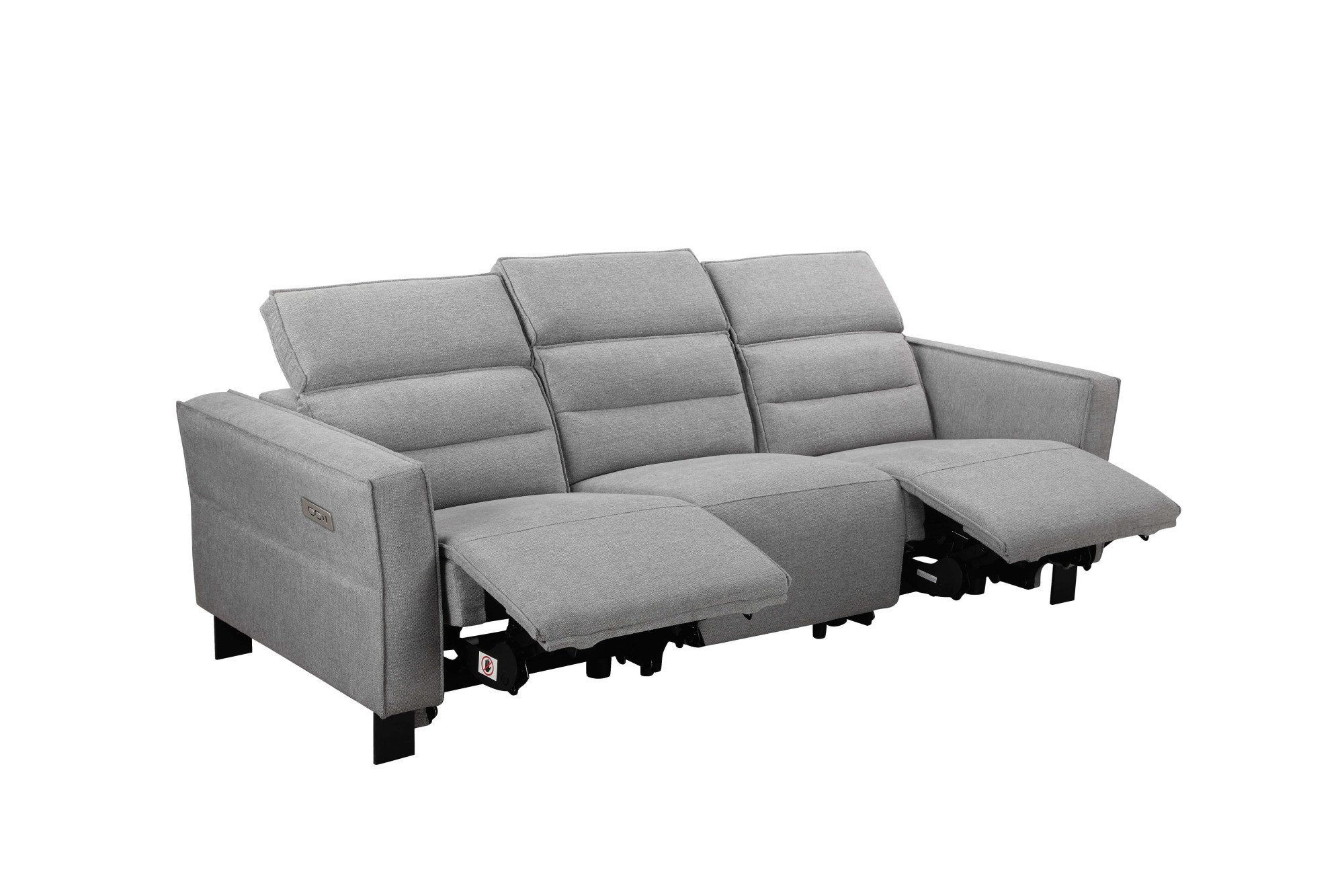 Places of Style 3-zitsbank Carpari, 224 cm, handmatige of elektrische relaxfunctie in 2 zitplaatsen