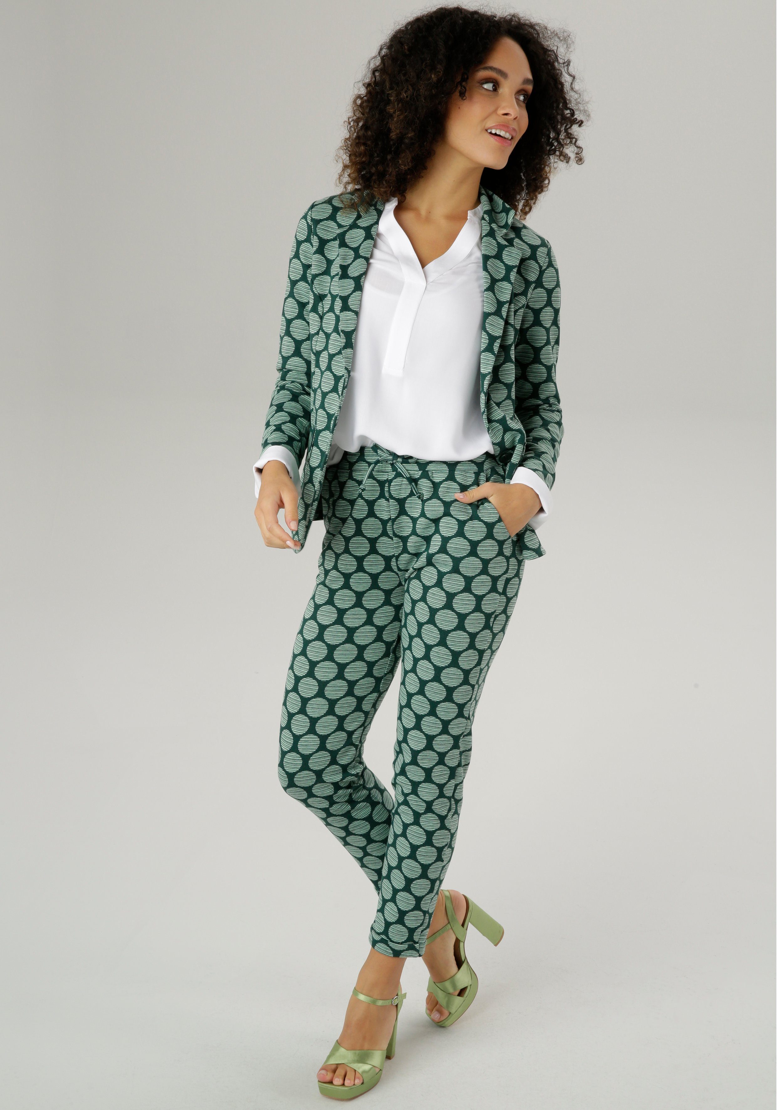 Aniston SELECTED Comfortbroek met gestreepte stippen