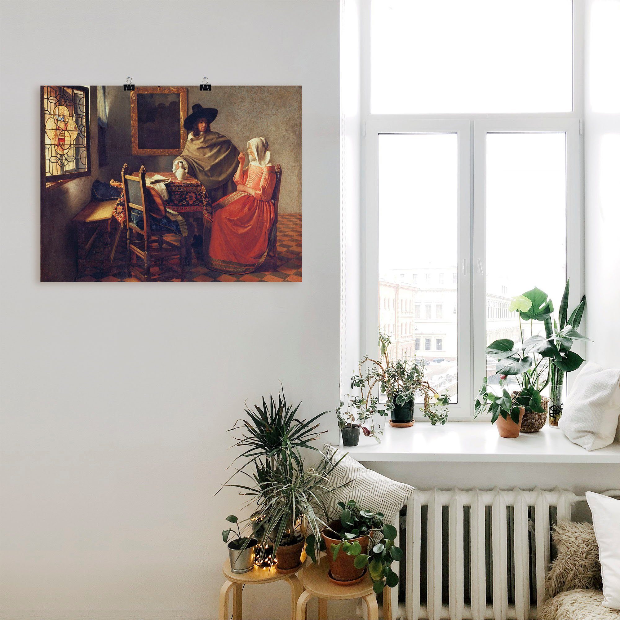 Artland Artprint Het glas wijn. Om 1660x61 als artprint op linnen, poster, muursticker in verschillende maten