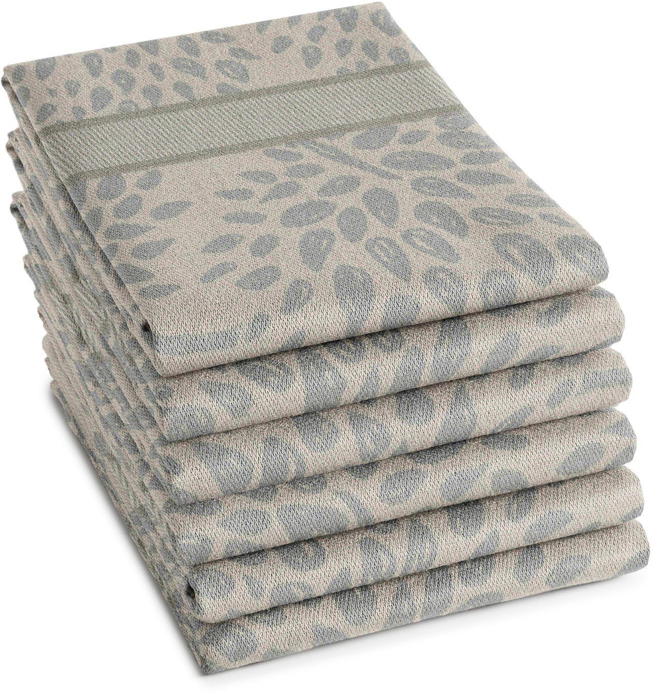 DDDDD Theedoek Trees Jacquard-stof, 60 x 65 cm (set, 6-delig)