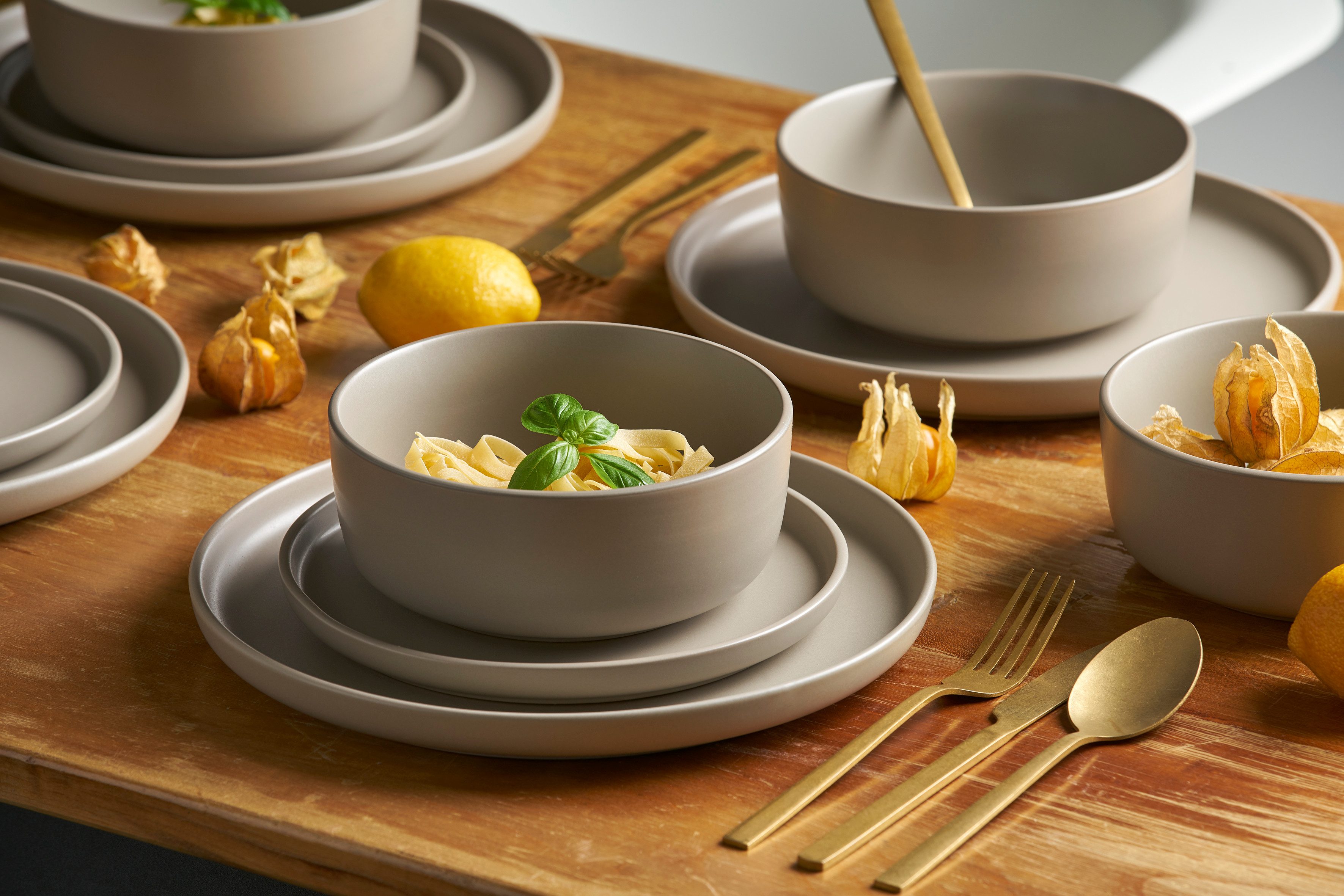 LeGer Home by Lena Gercke Eetservies Servies, servies Belli rond model, scandi stijl, 12 delen, voor 4 personen (set, 12-delig)