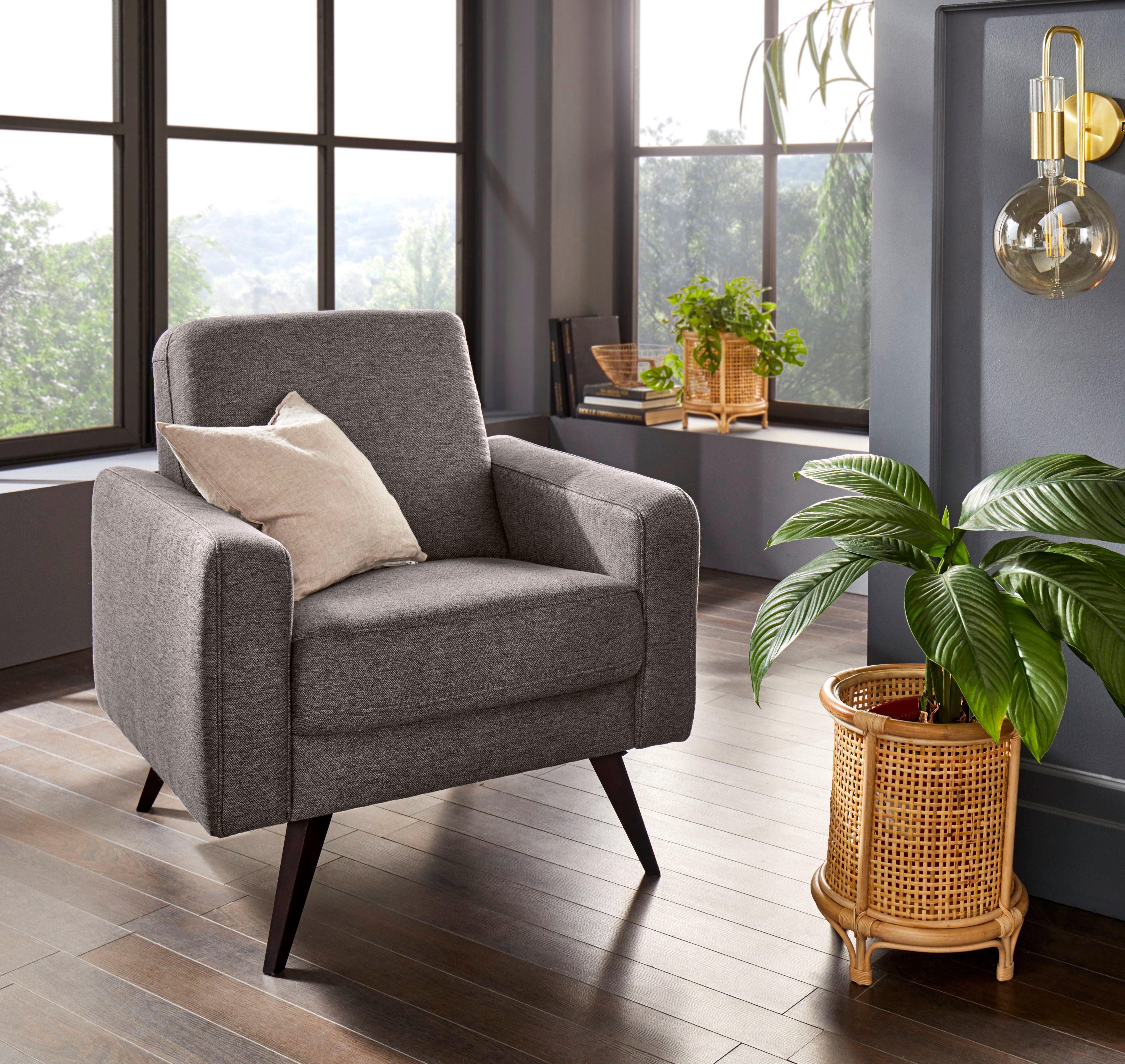 exxpo - sofa fashion Fauteuil Samso, loungestoel met geweldig zitcomfort fauteuils grijs