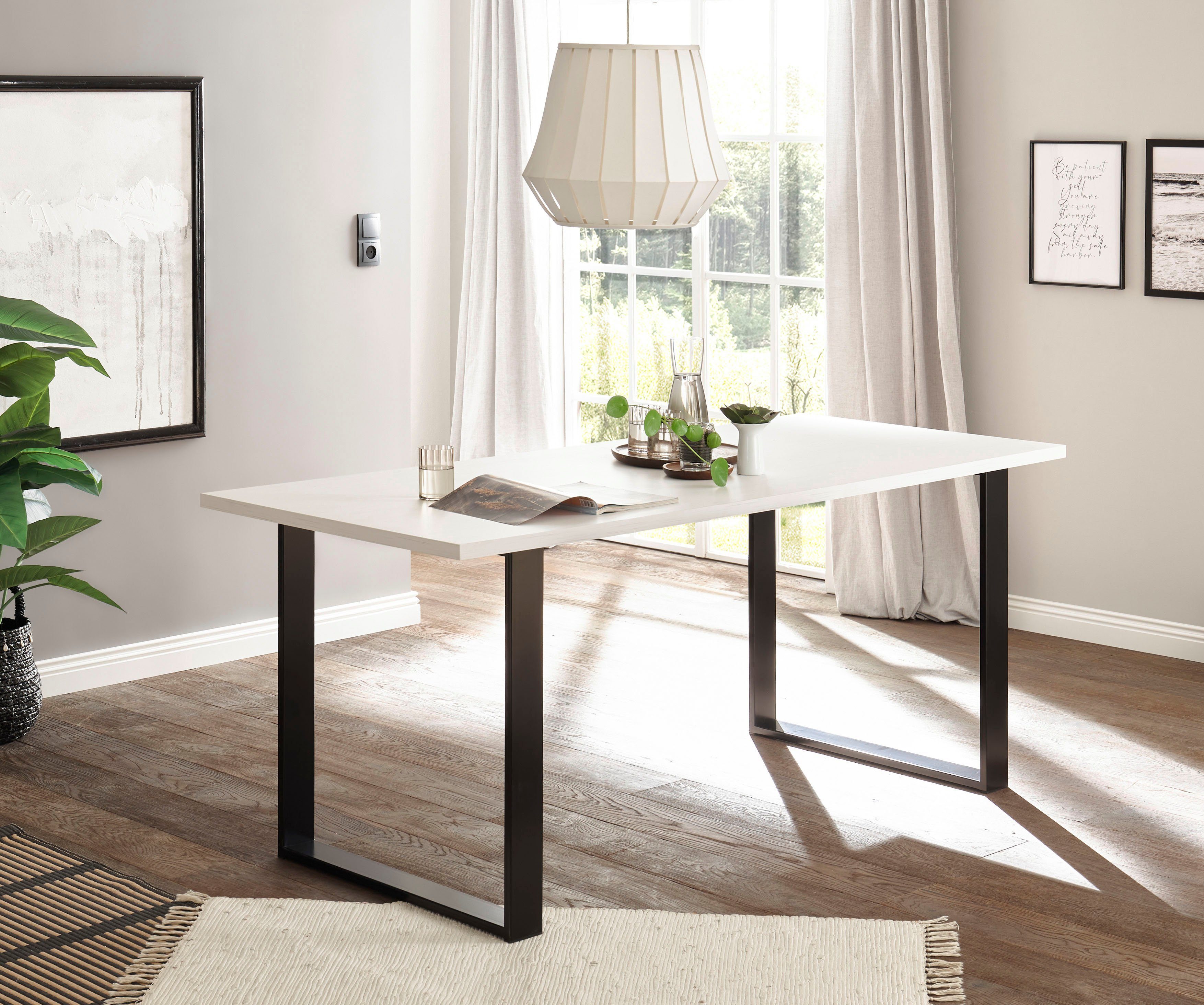 Home affaire Eettafel Sherwood in modern houtdecor, breedte 180 cm
