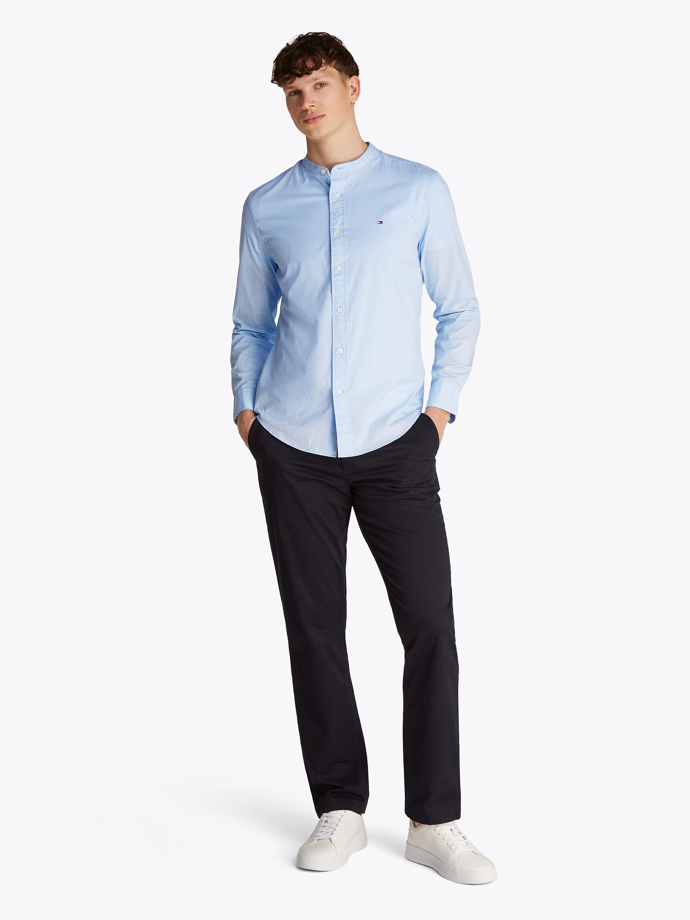 Tommy Hilfiger Overhemd met lange mouwen FLEX POPLIN SOLID MAO RF SHIRT