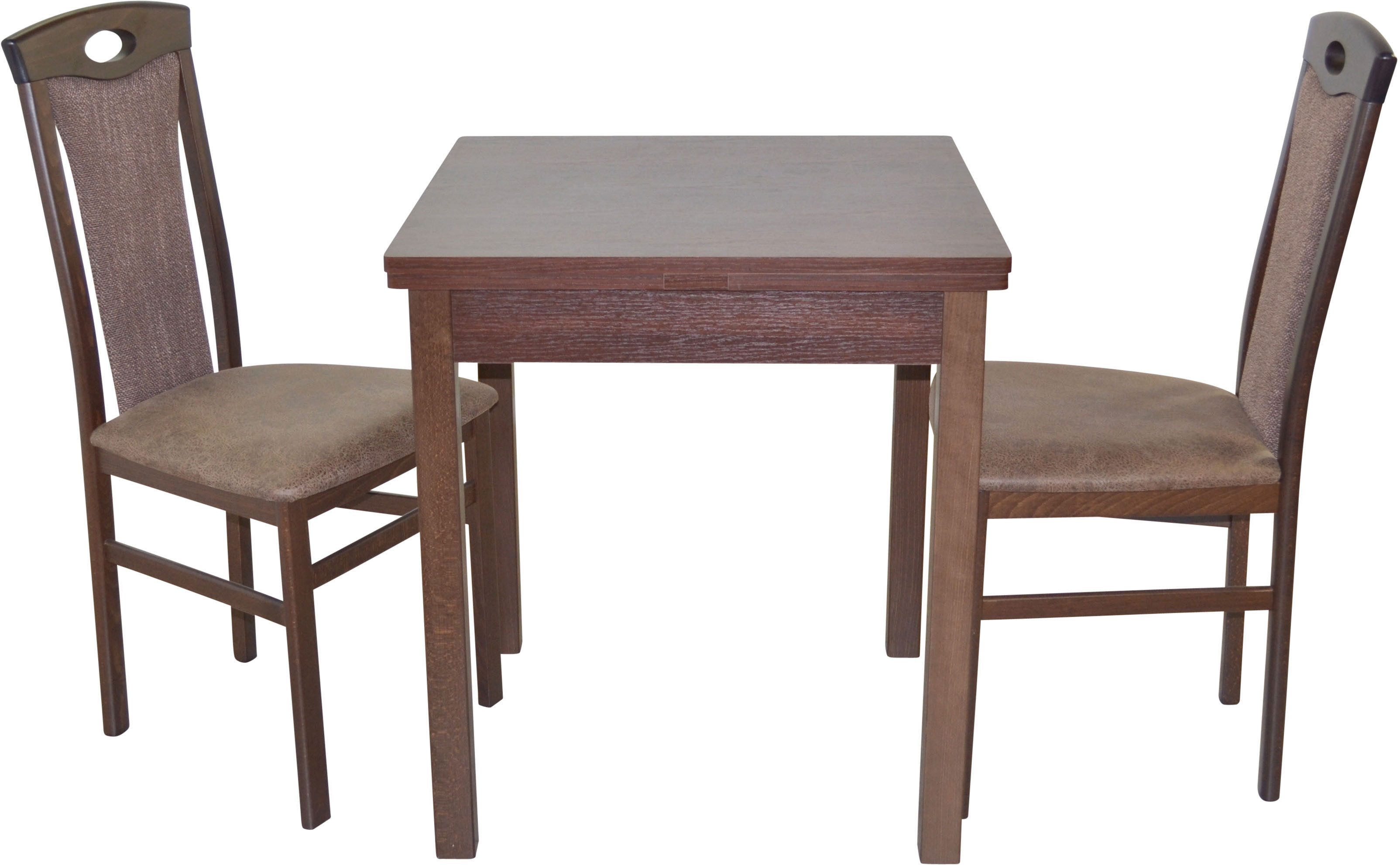 HOFMANN LIVING AND MORE Eethoek 3-delig eethoek Stoelen voorgemonteerd (voordeelset, 3-delig)