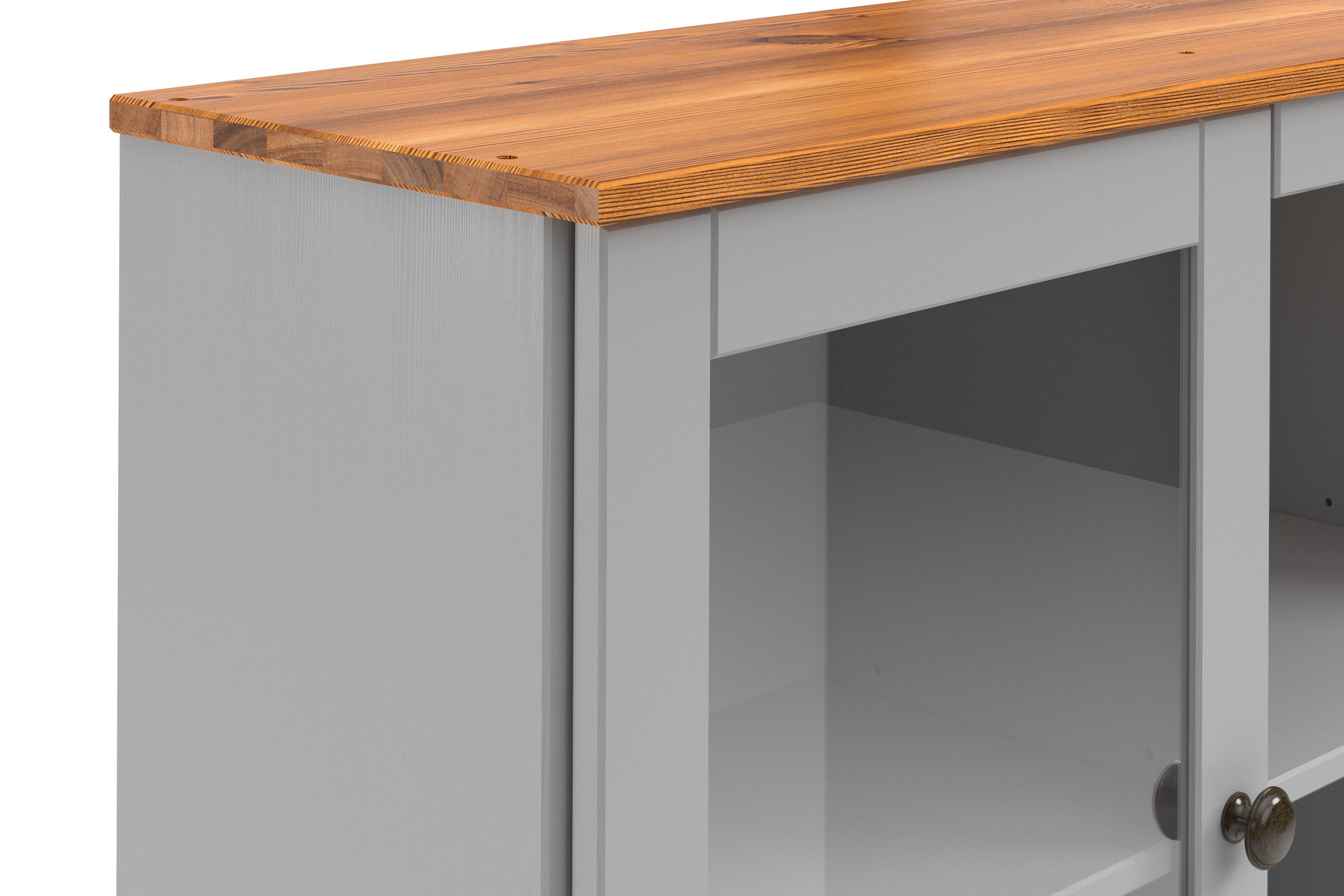 Home affaire Keukenbuffet Alby2 Met metalen grepen, breedte 125 cm