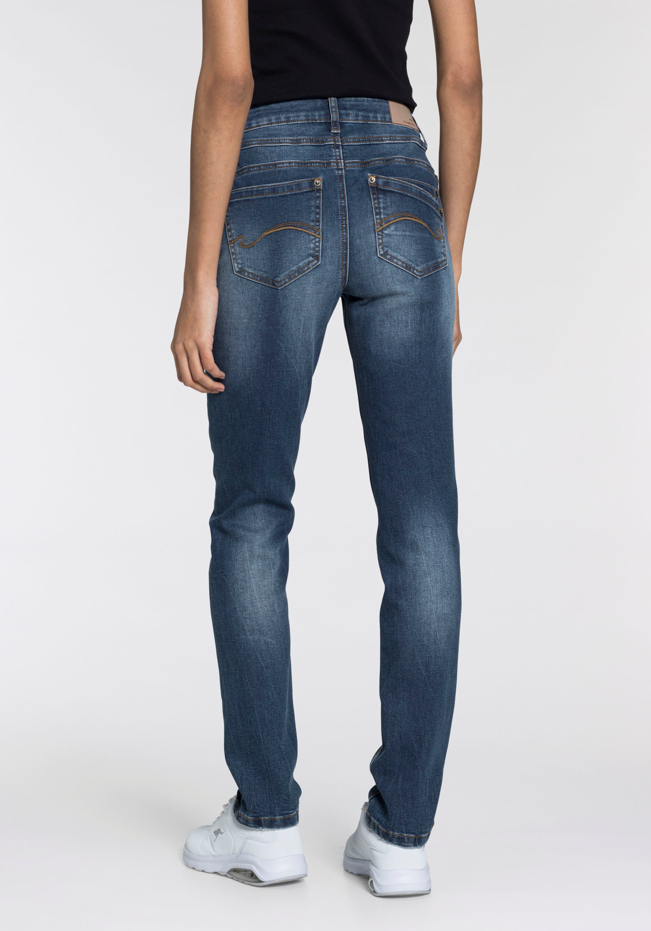 KangaROOS Relax fit jeans RELAX-FIT HIGH WAIST enkelvrije snit, omrolbare broekspijpen