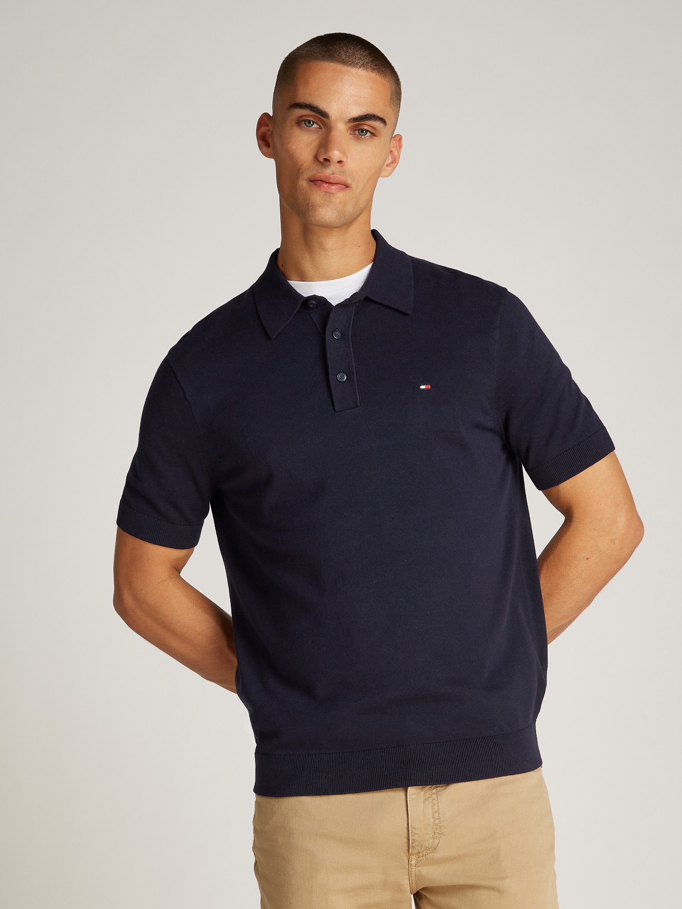 Tommy Hilfiger Poloshirt ESSENTIAL COTTON KNITTED POLO heren poloshirts maat XL blauw
