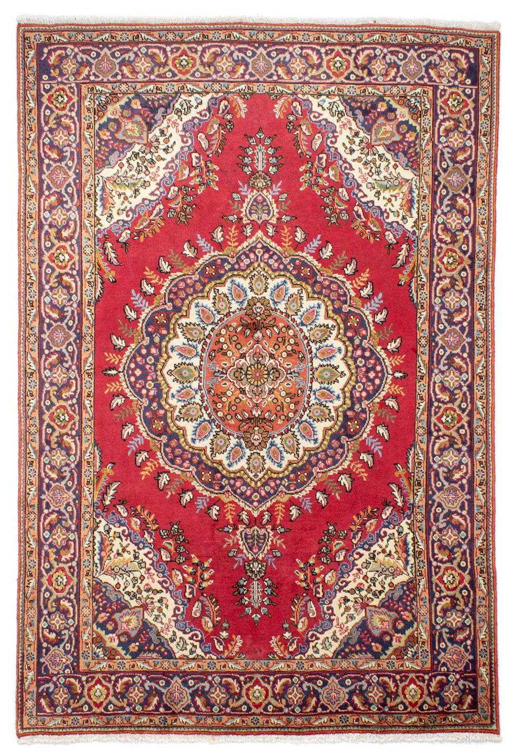 morgenland Wollen kleed Tabriz medaillon rosso 290 x 193 cm Uniek exemplaar met certificaat