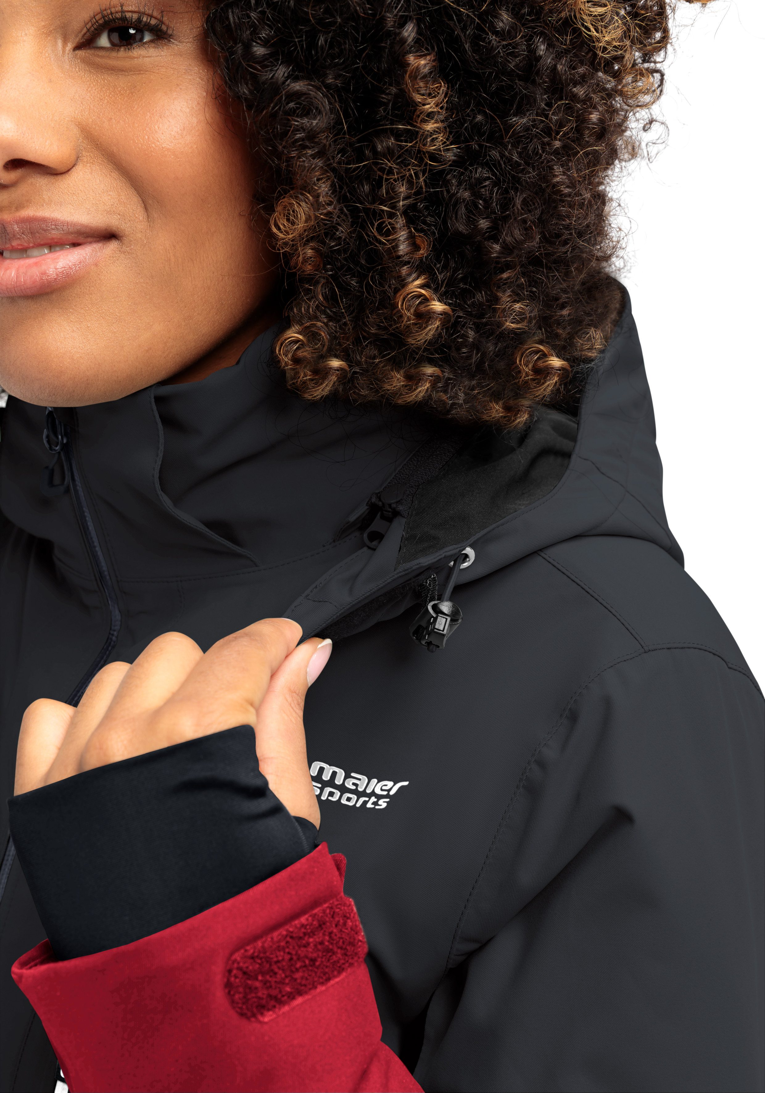 Maier Sports Ski-jack Vidra Dames winterjack, wind/waterdicht, 3 ritszakken en capuchon