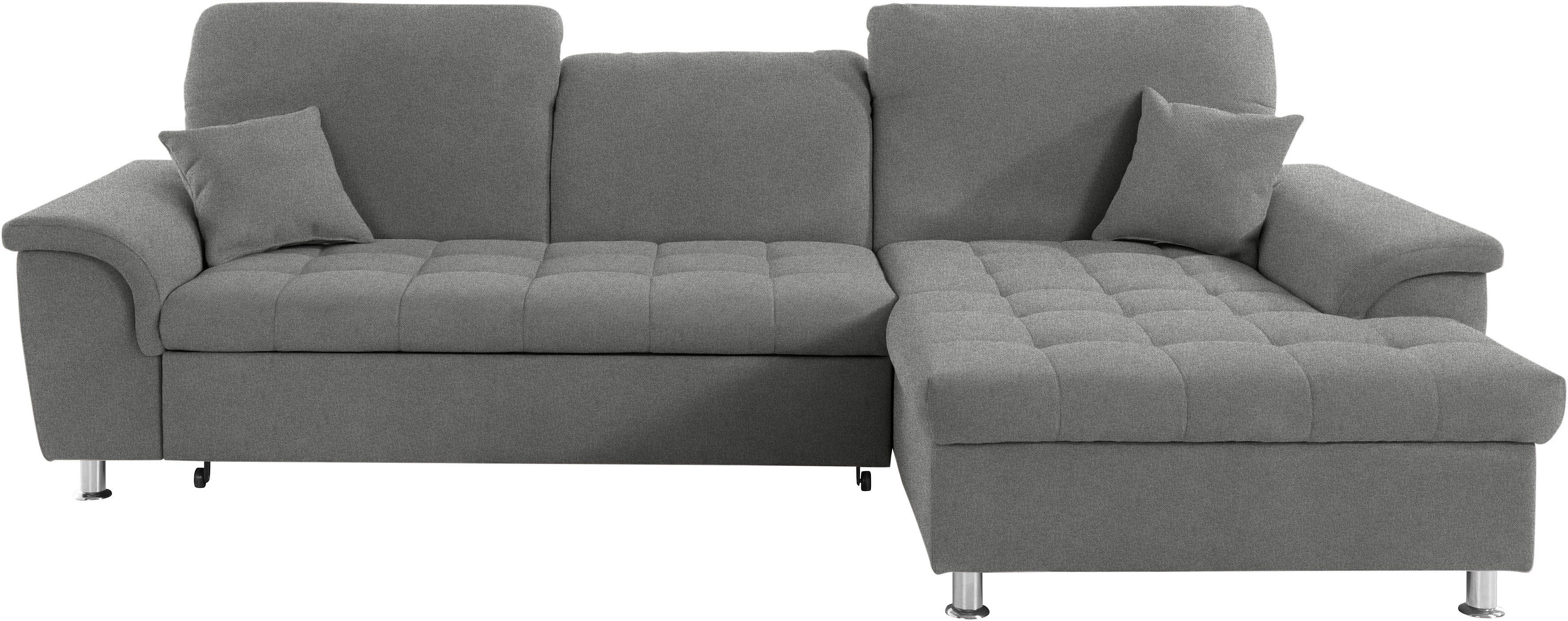 DOMO collection Hoekbank Franzi, tijdloos en elegant, moderne zittingstikking, L-Vorm