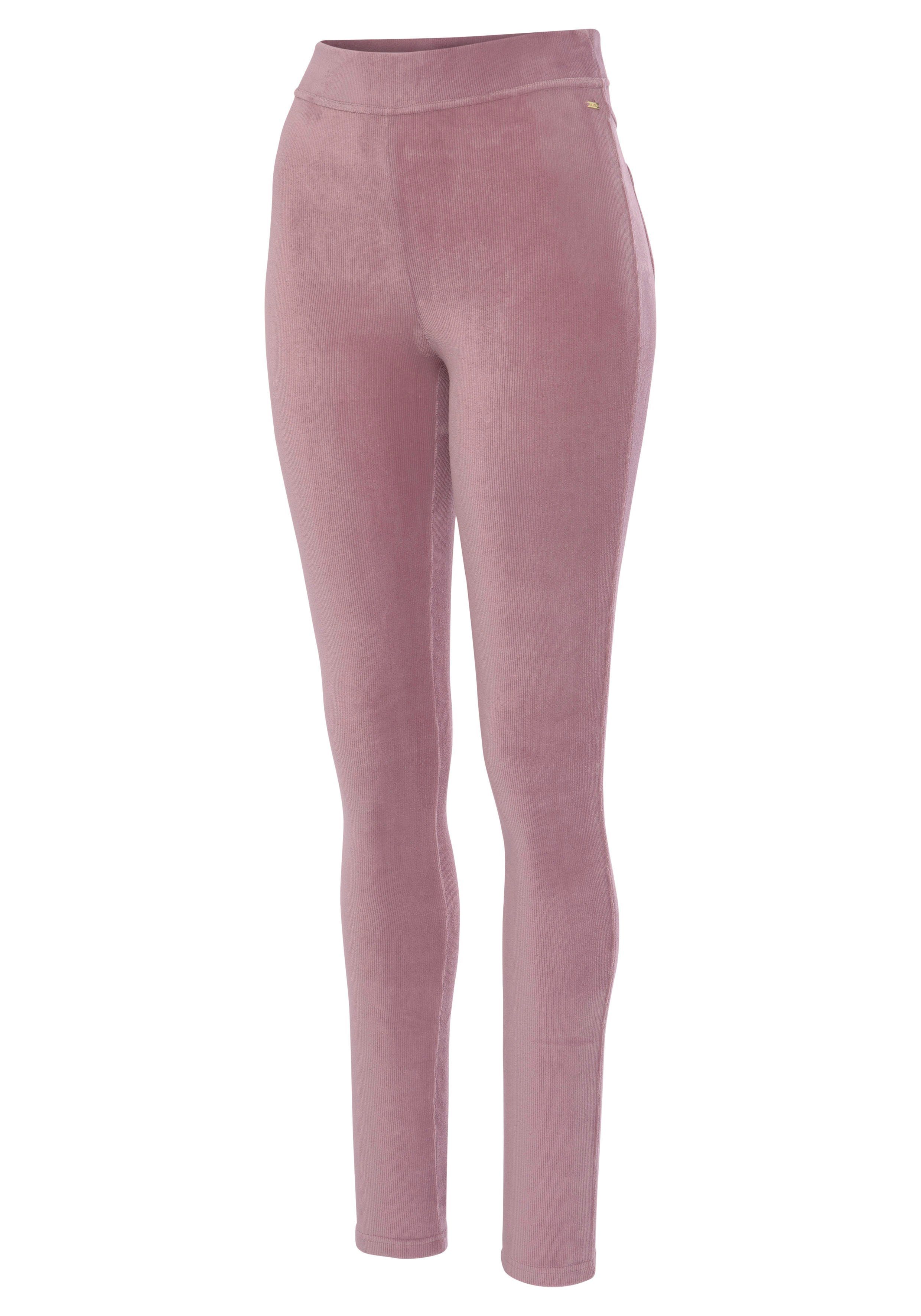 Lascana Legging uit zacht materiaal in cordlook, loungewear
