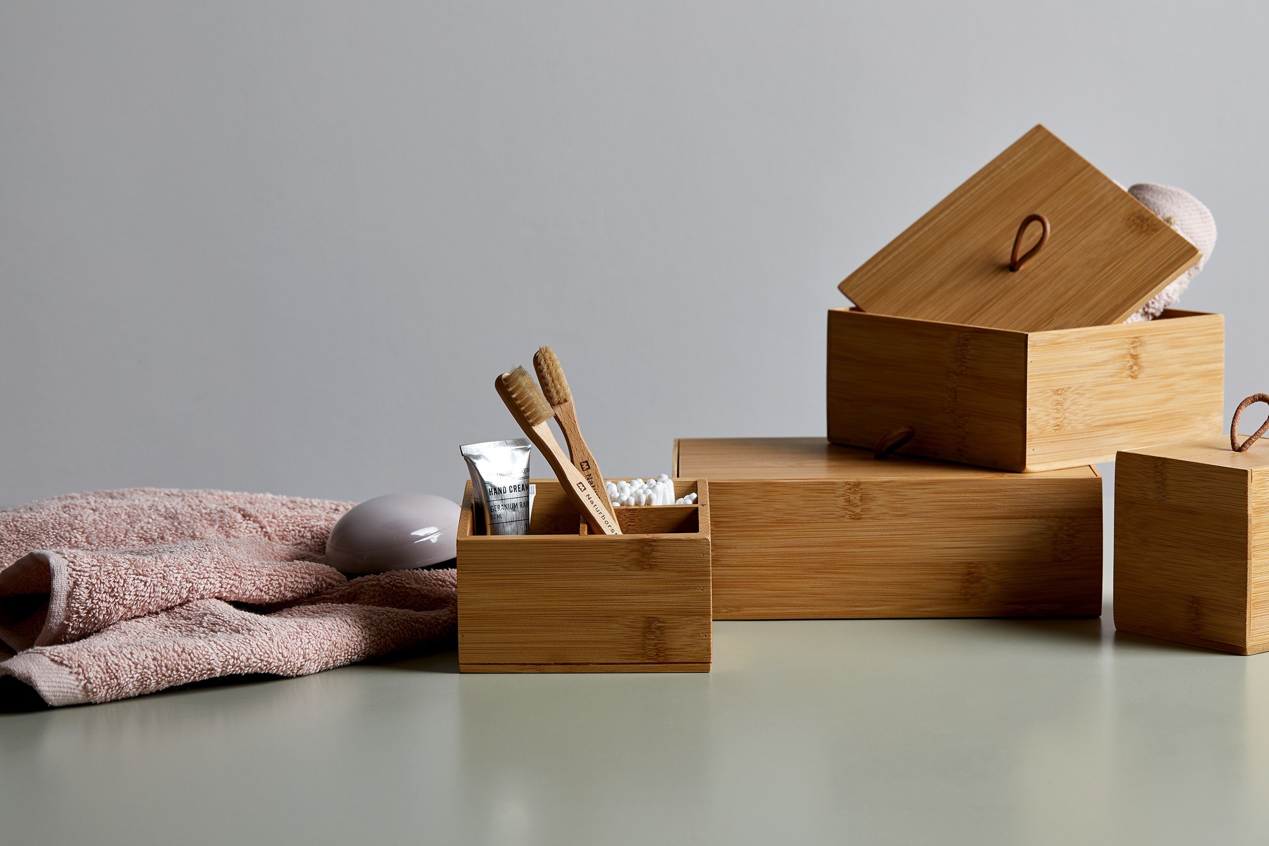 WENKO Opbergbox Terra met deksel en praktische lus (1 stuk)