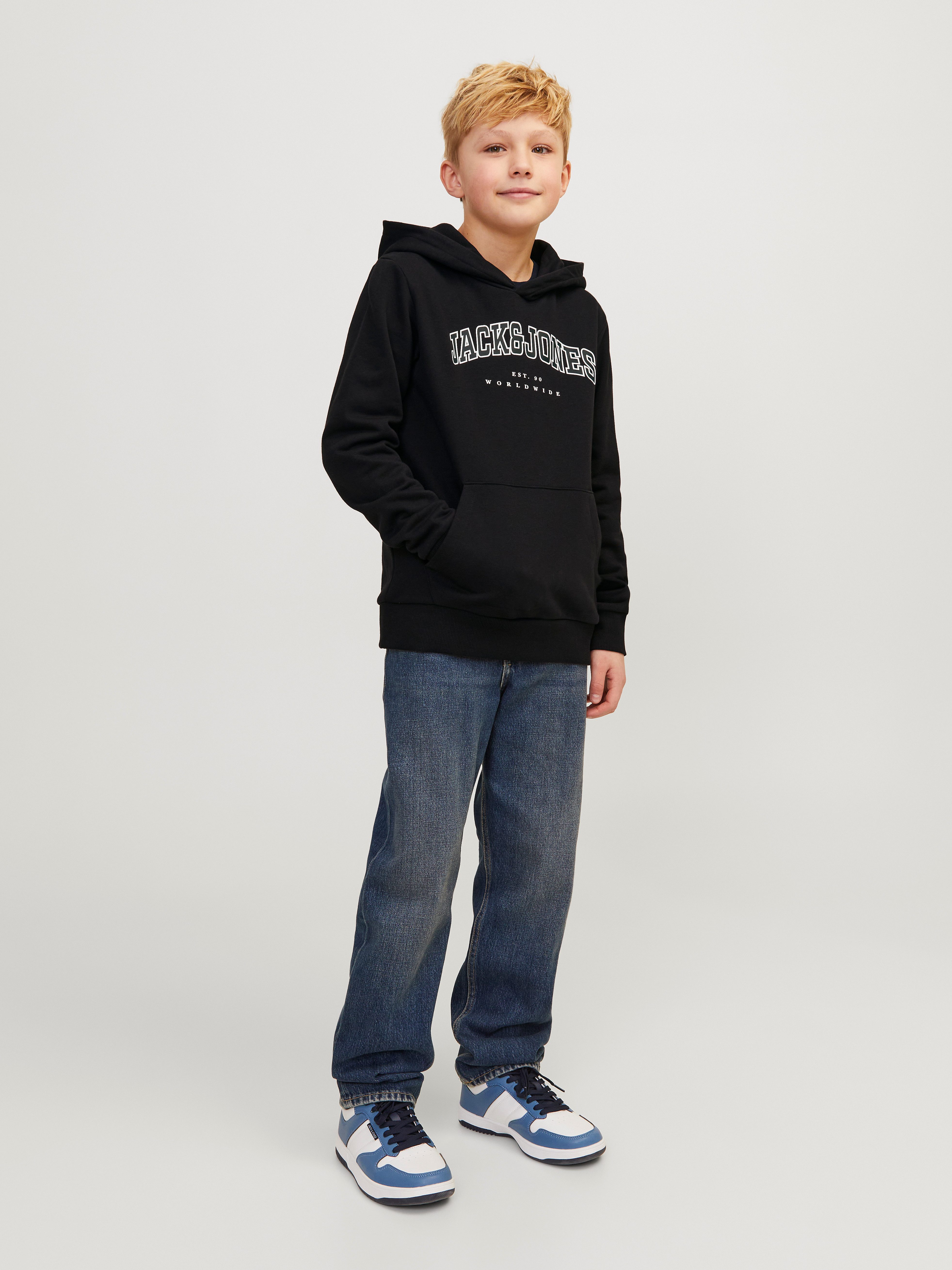 Jack & Jones Junior Hoodie JJECALEB VARSITY SWEAT HOOD NOOS JNR