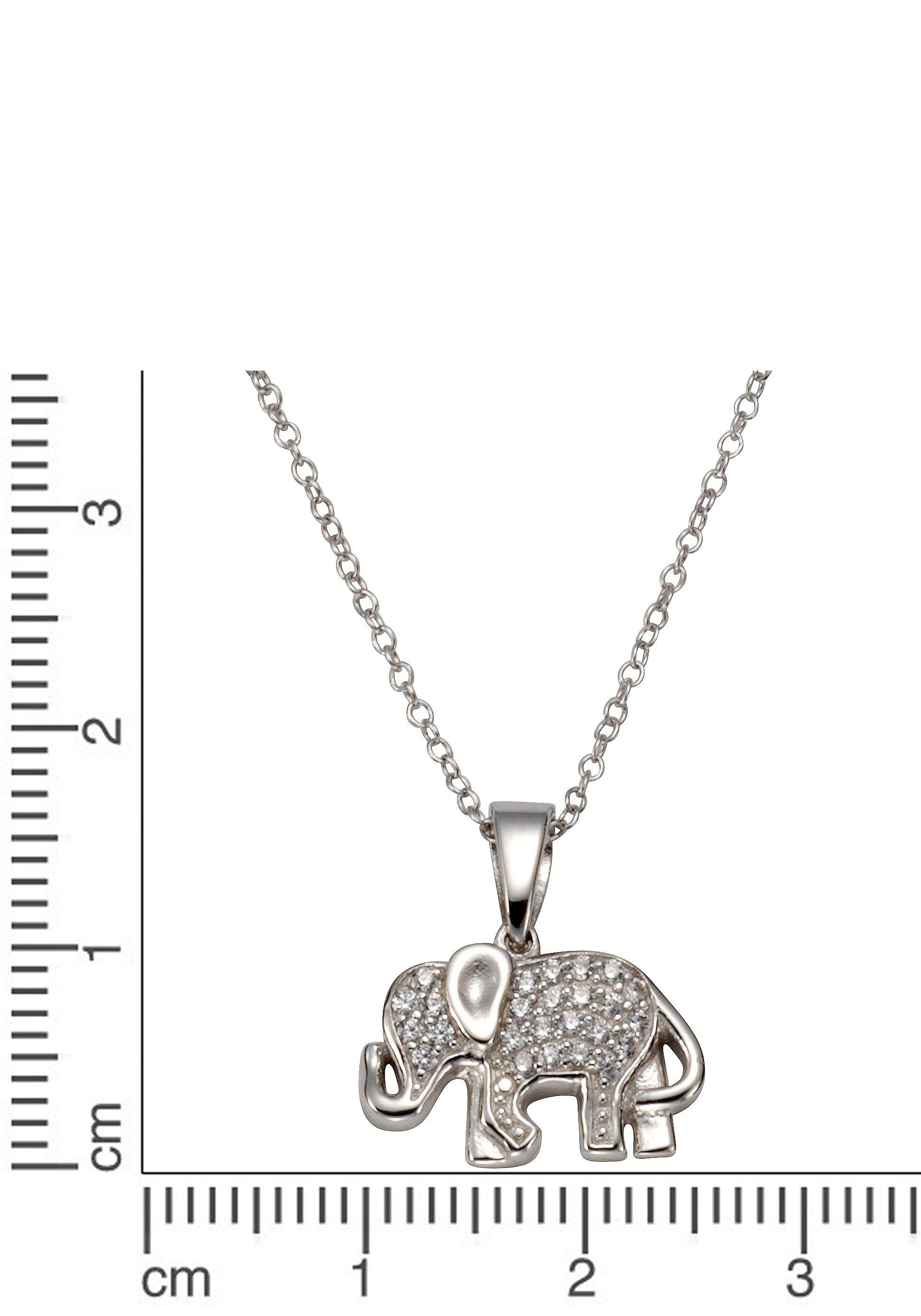 Firetti Ketting met hanger Sieraad cadeau zilver 925 halssieraad halsketting ankerkette olifant
