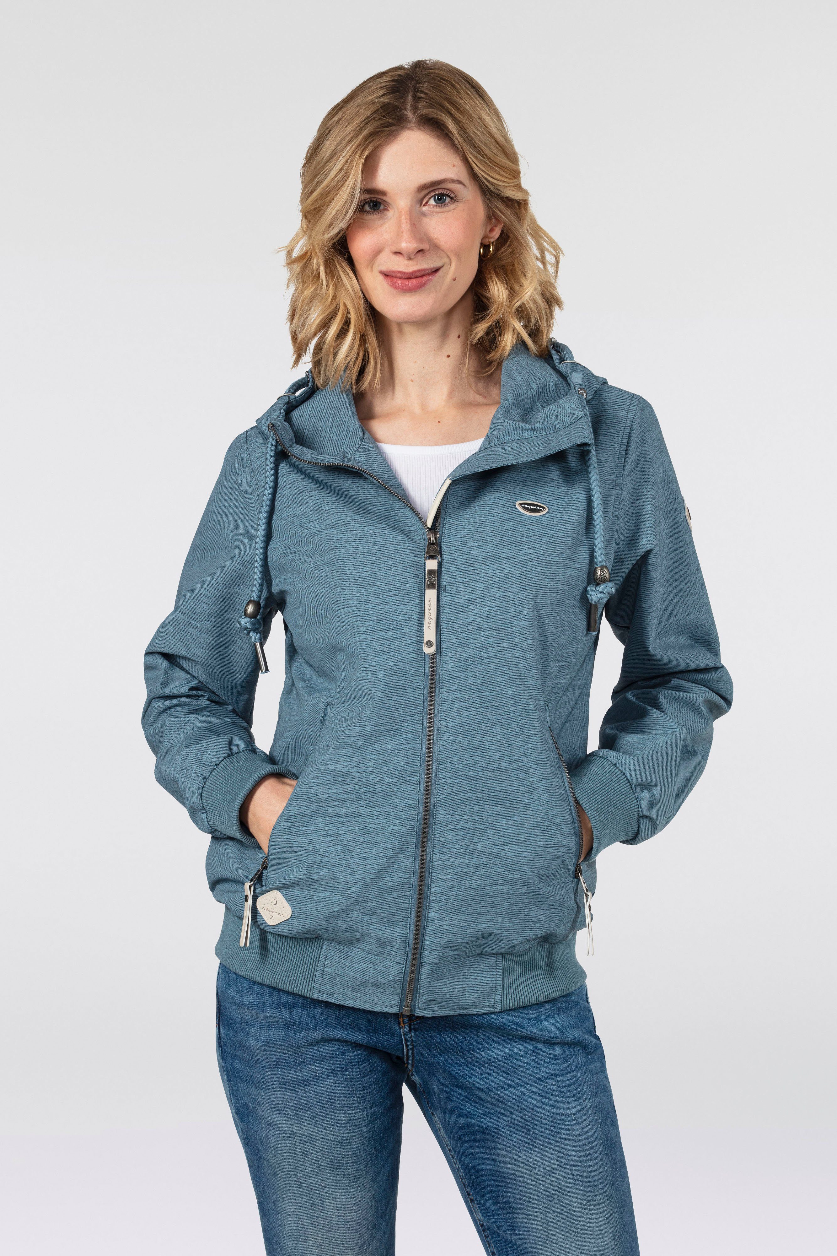Ragwear Functioneel jack NUGGIE OMBRE O Tussenjas van waterafstotend materiaal dames functionele jassen maat S (36) blauw