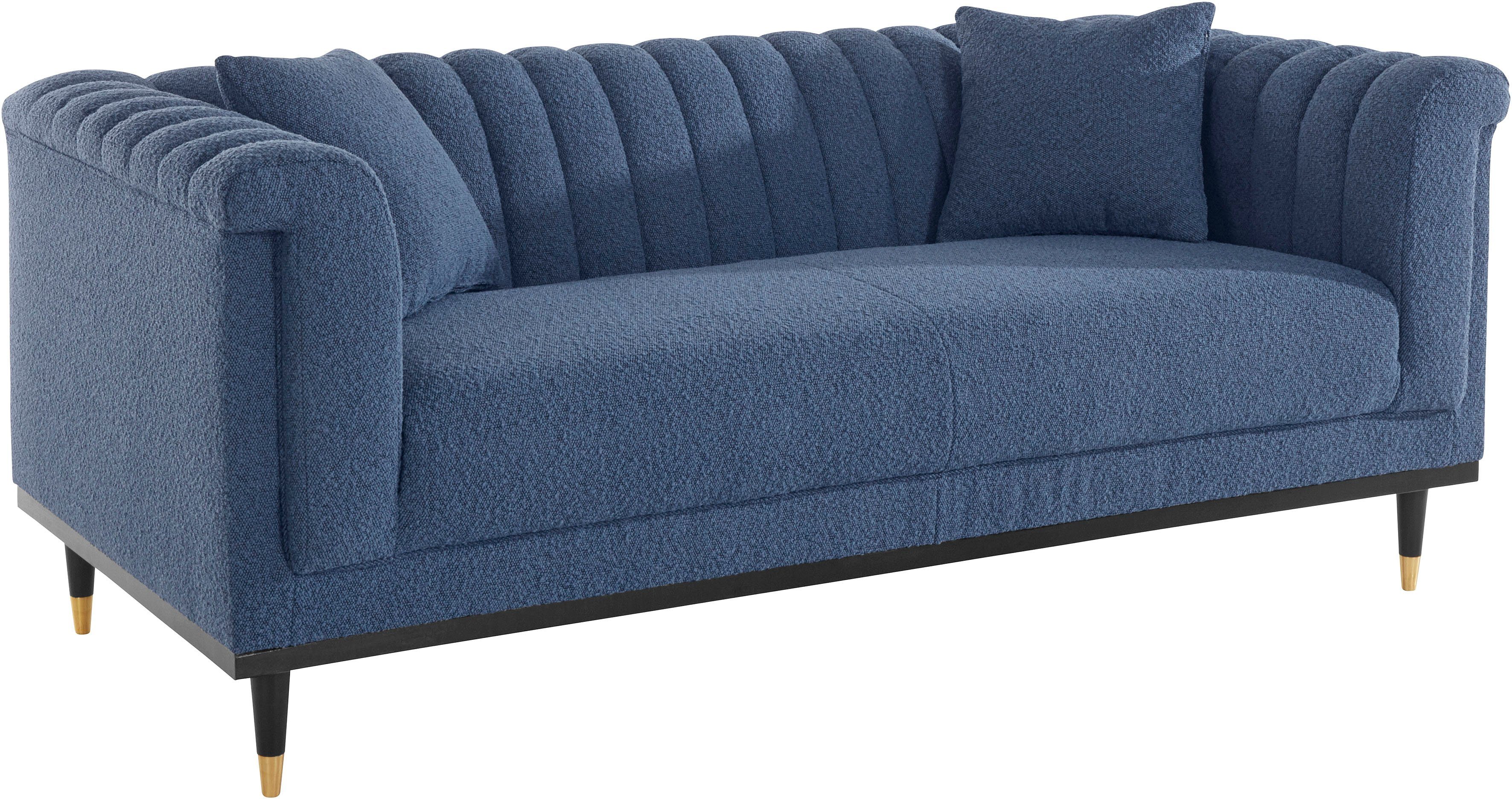 Home affaire 2-zitsbank Chamby New bouclé-structuurbekleding met stiksels bij de leuning