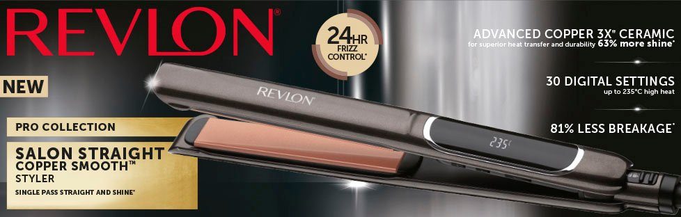 Revlon Straightener RVST2175 125mm, afgeronde, beweegbare bladen in 10 seconden klaar voor gebruik