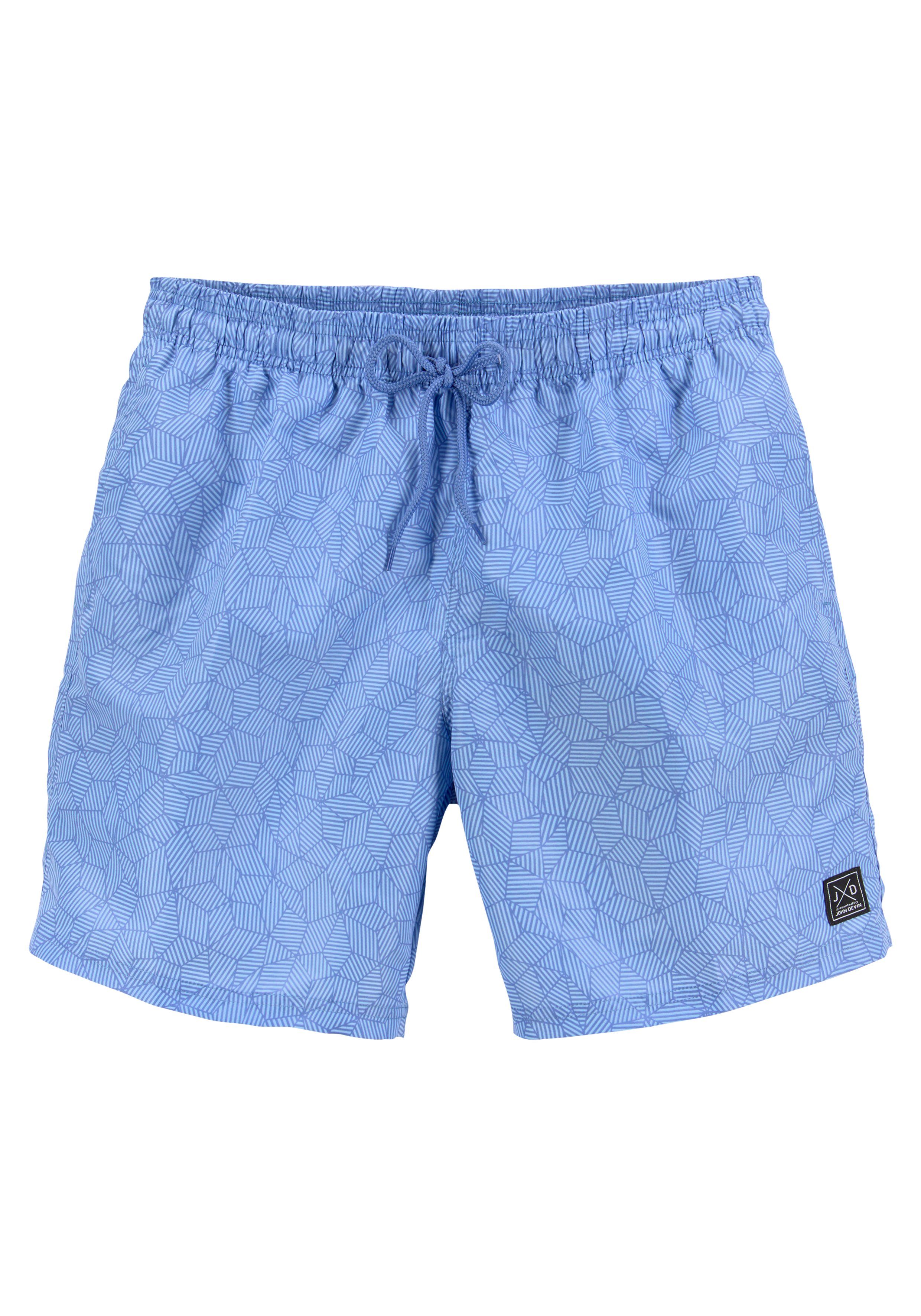 John Devin Zwemshort Rylan in geo-print