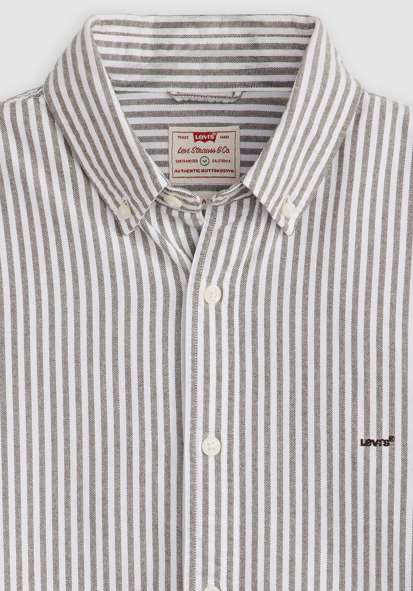 Levi's® Overhemd met lange mouwen AUTHENTIC BUTTON DOWN met ton-in-ton logo-borduursel op de borst