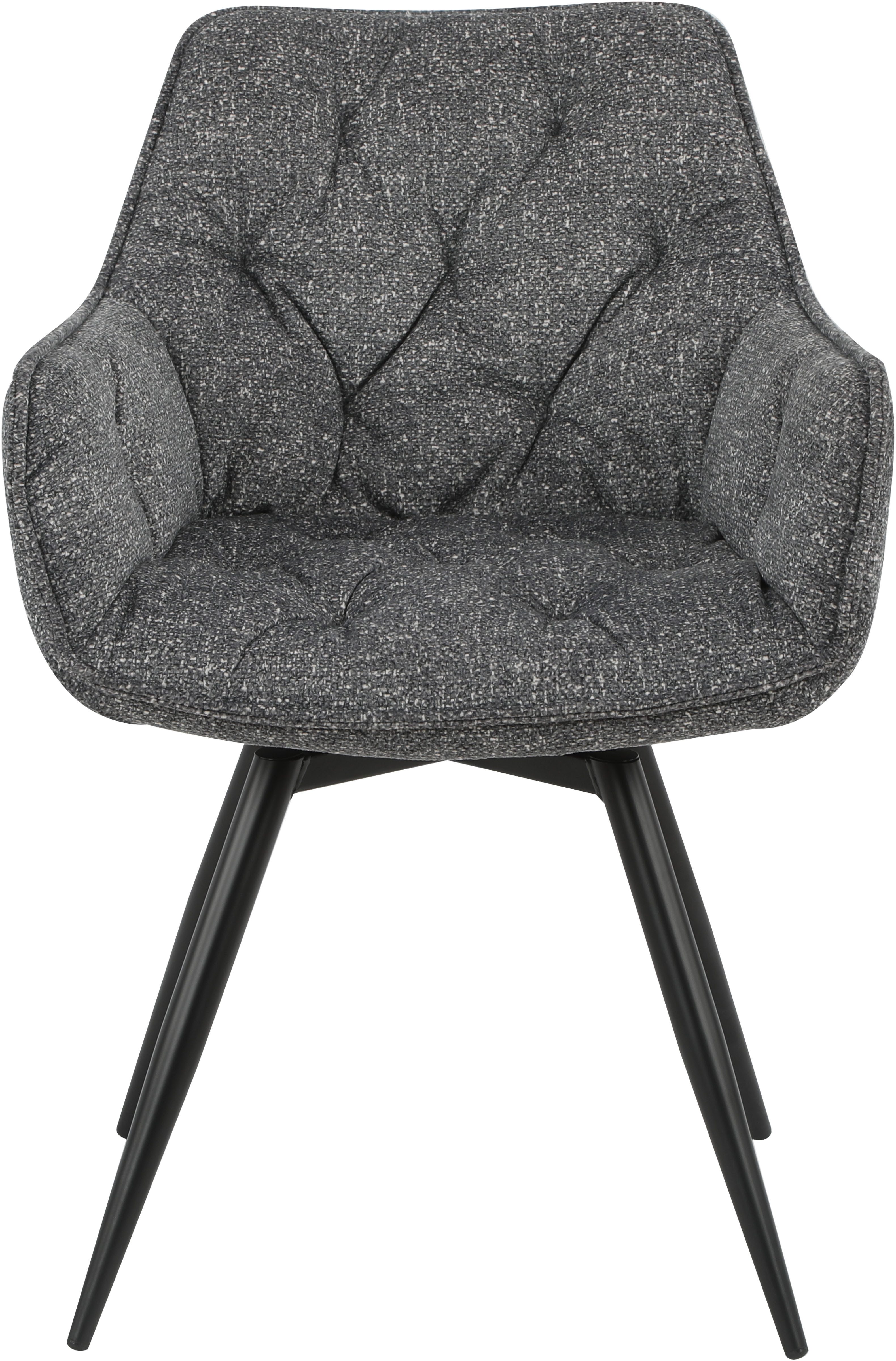 HELA Eetkamerstoel Mara Draaistoel, teddy bekleding, geweven stof of velvet (set)