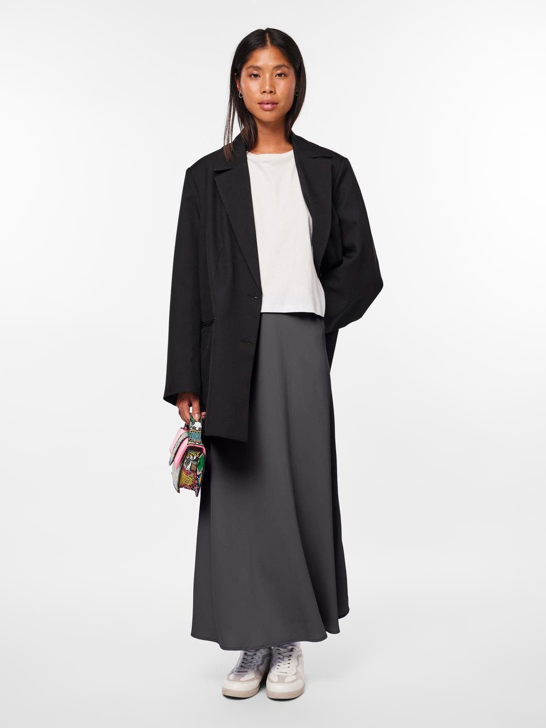 pieces Midirok PCFRANAN HW MIDI SKIRT NOOS BC