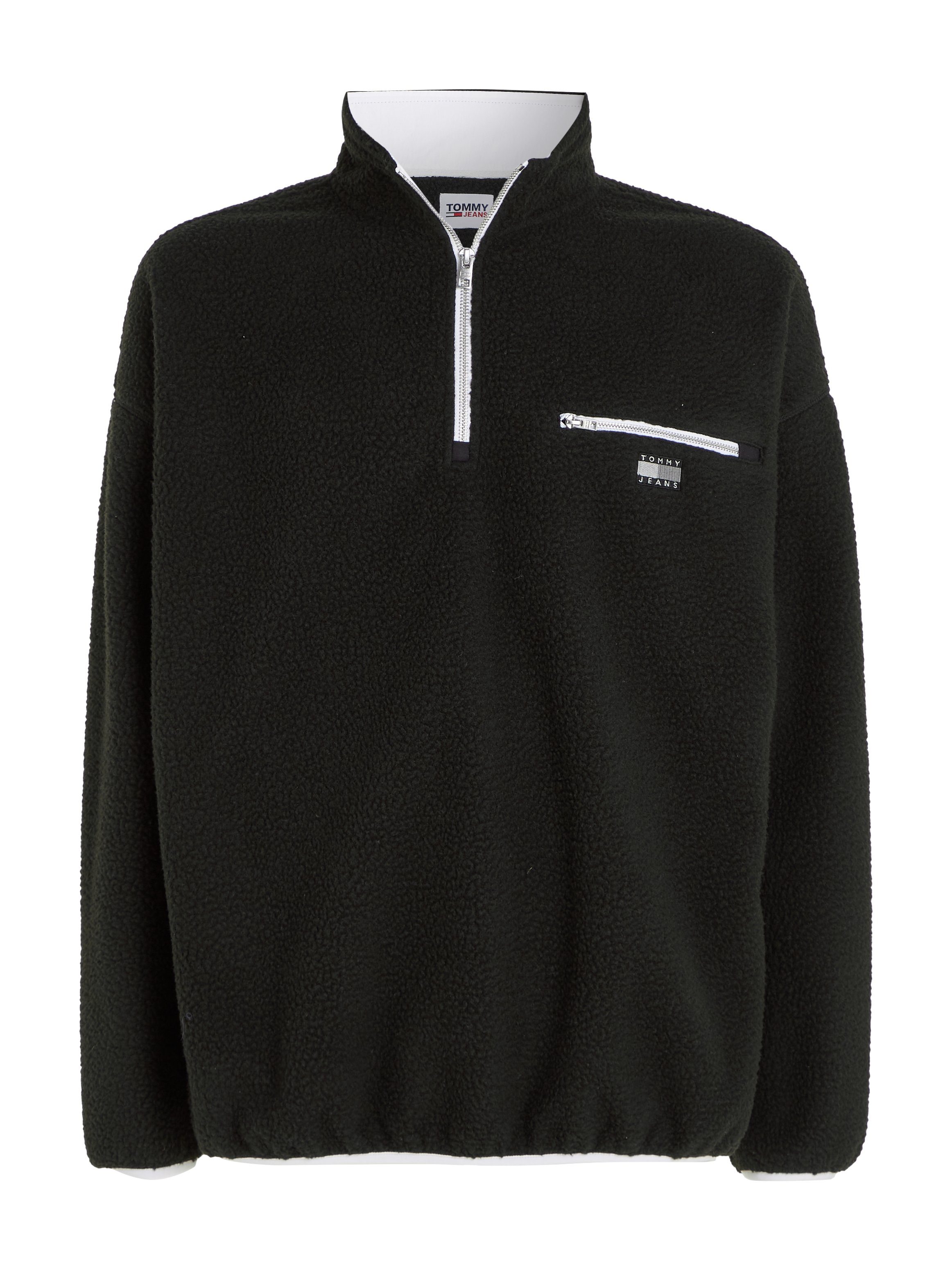 TOMMY JEANS Fleecetrui TJM OVZ TONAL 1/2 ZIP SHERPA