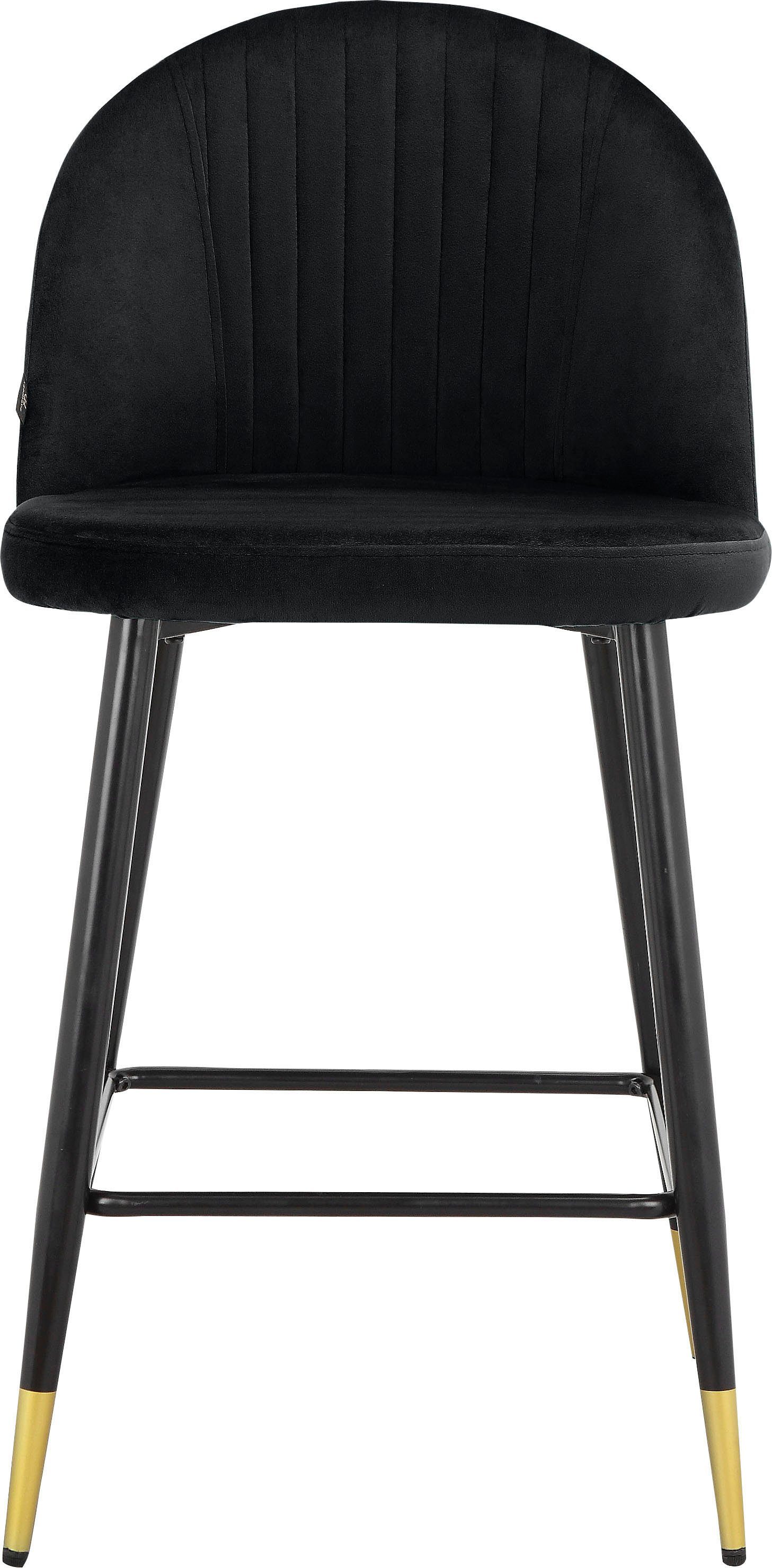 Leonique Bistrostoel Embrosse met zacht verdikte zitting en rugleuning, in mooie veloursstof, zithoogte 65 cm
