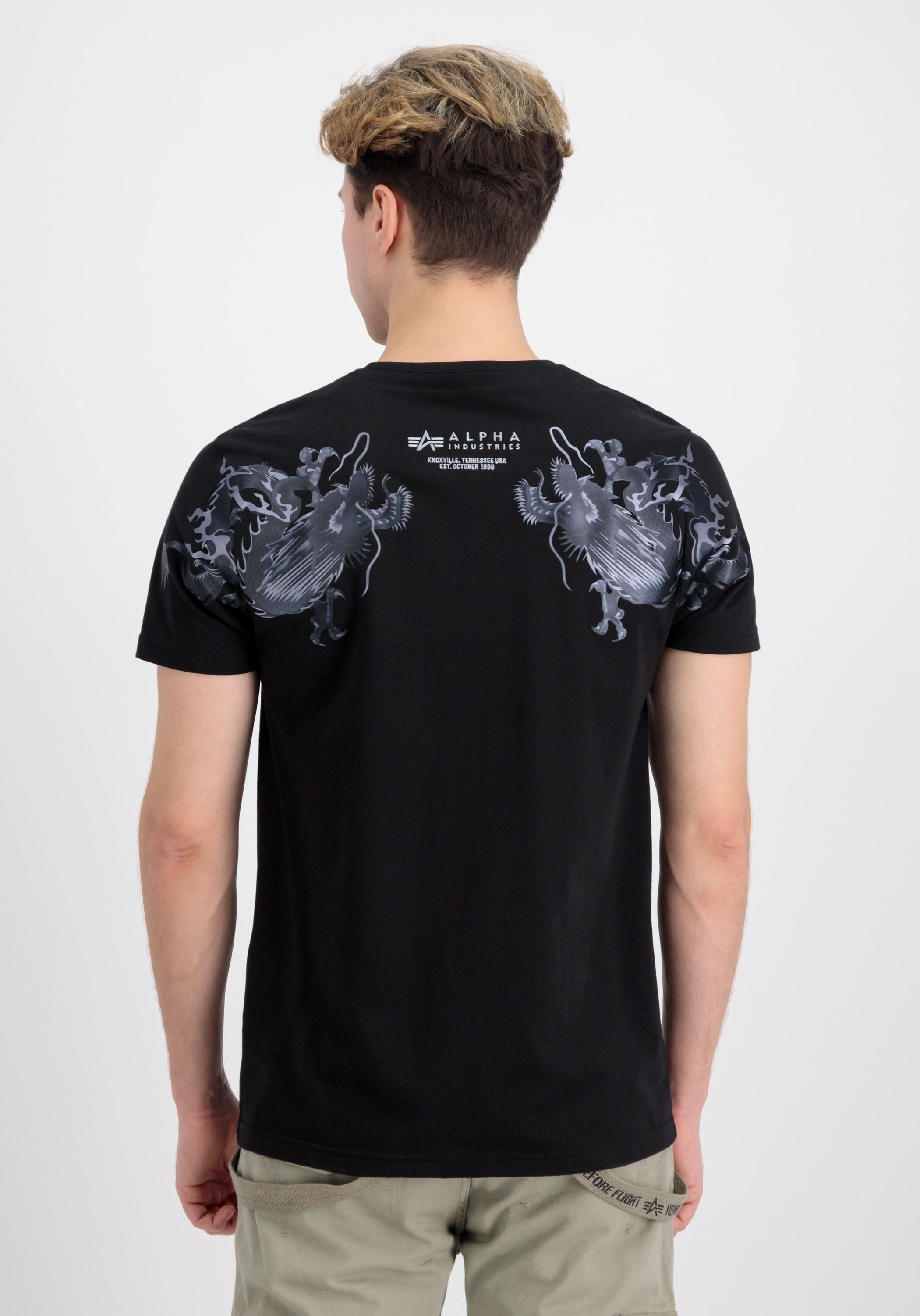 Alpha Industries T-shirt Alpha Industries Men - T-Shirts Dragon EMB T-Shirt heren t-shirts maat XL zwart
