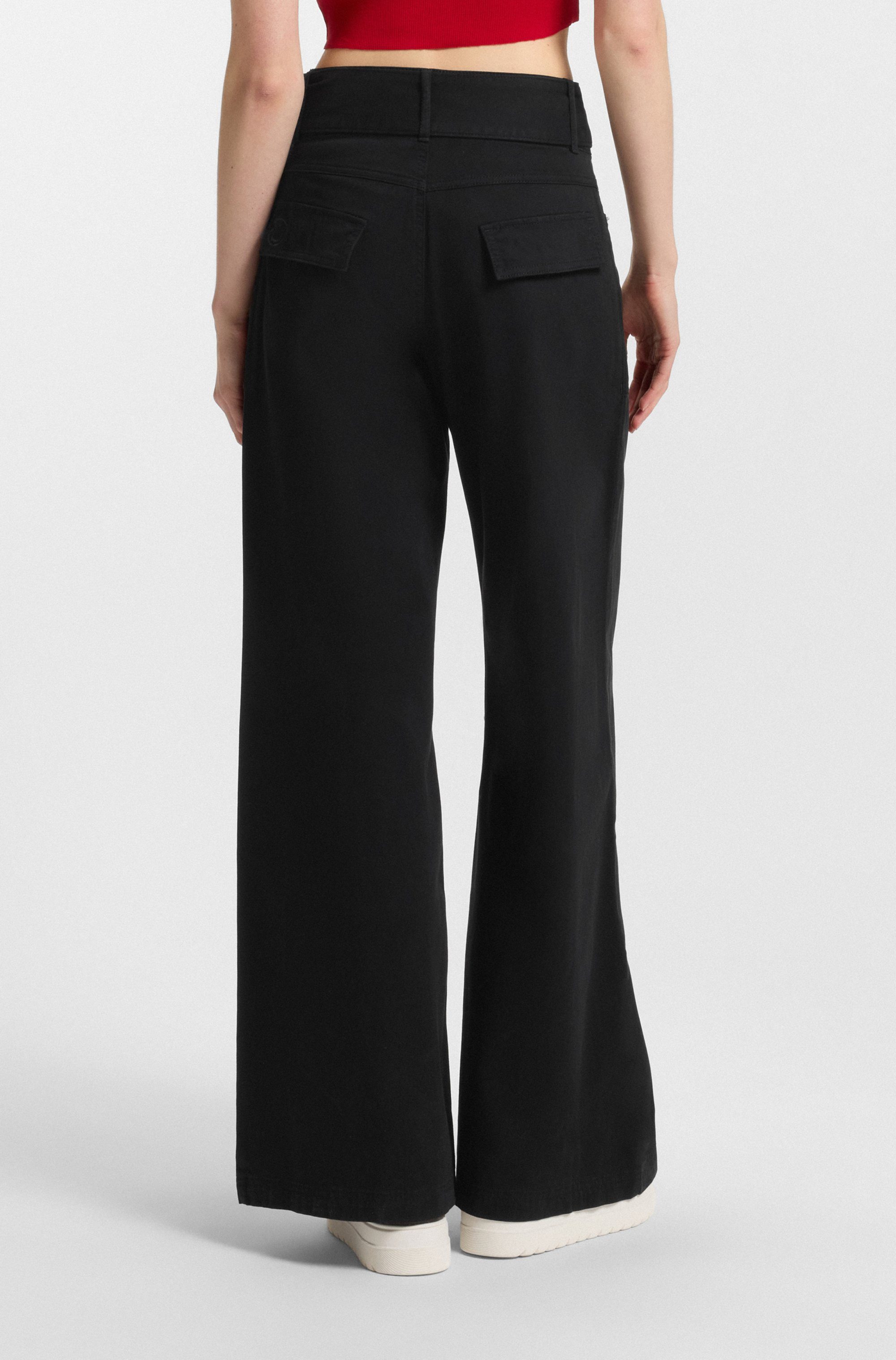 HUGO Blue Stoffen broek Hicandi met brede riem