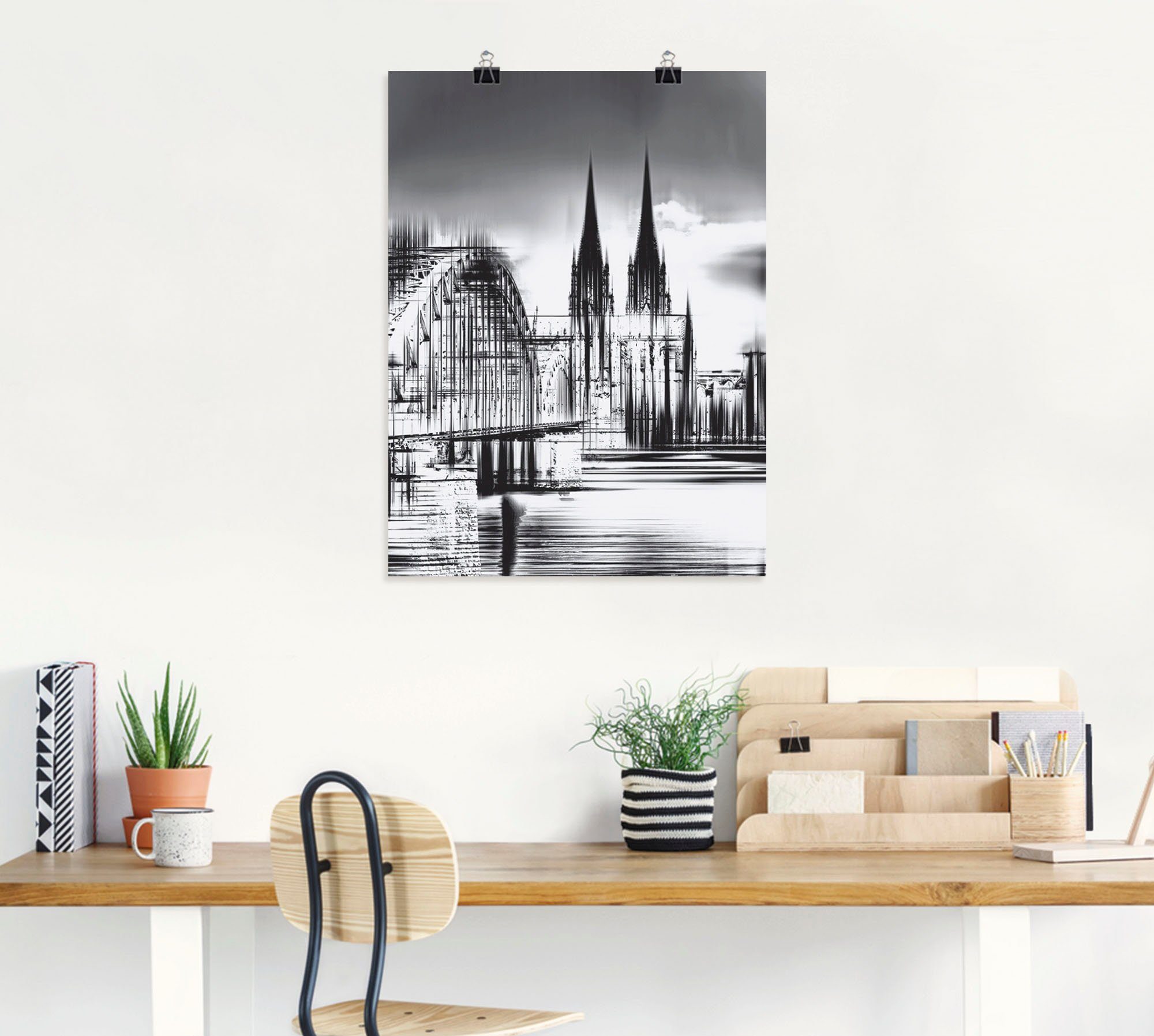 Artland Artprint Keulen Skyline collage III als artprint op linnen, poster, muursticker in verschillende maten