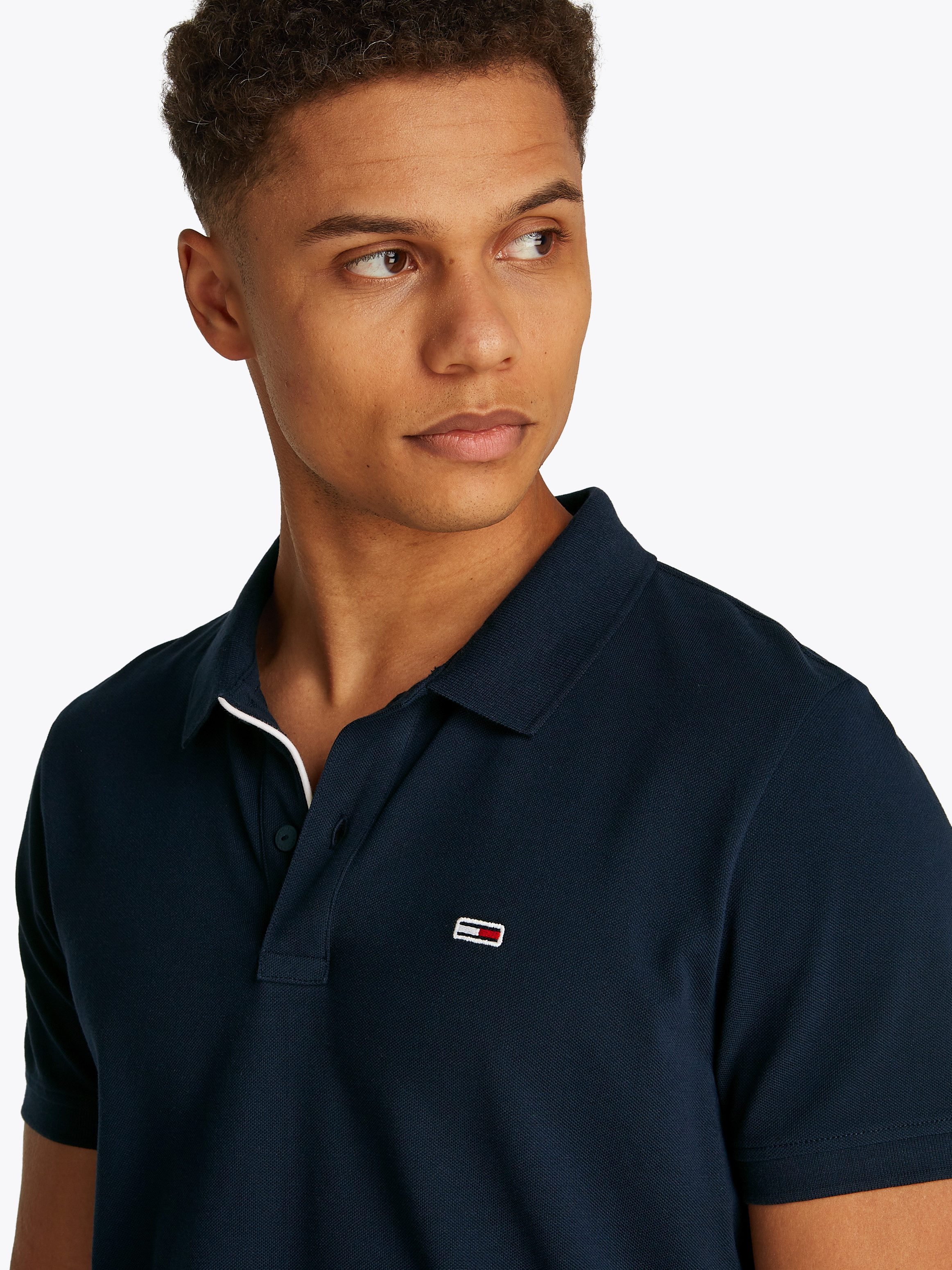 TOMMY JEANS Poloshirt TJM SLIM PLACKET POLO EXT
