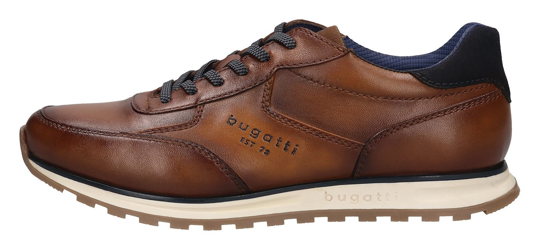 Bugatti Slip-on sneakers , vrijetijdsschoen, lage schoen, slipper met antieke afwerking