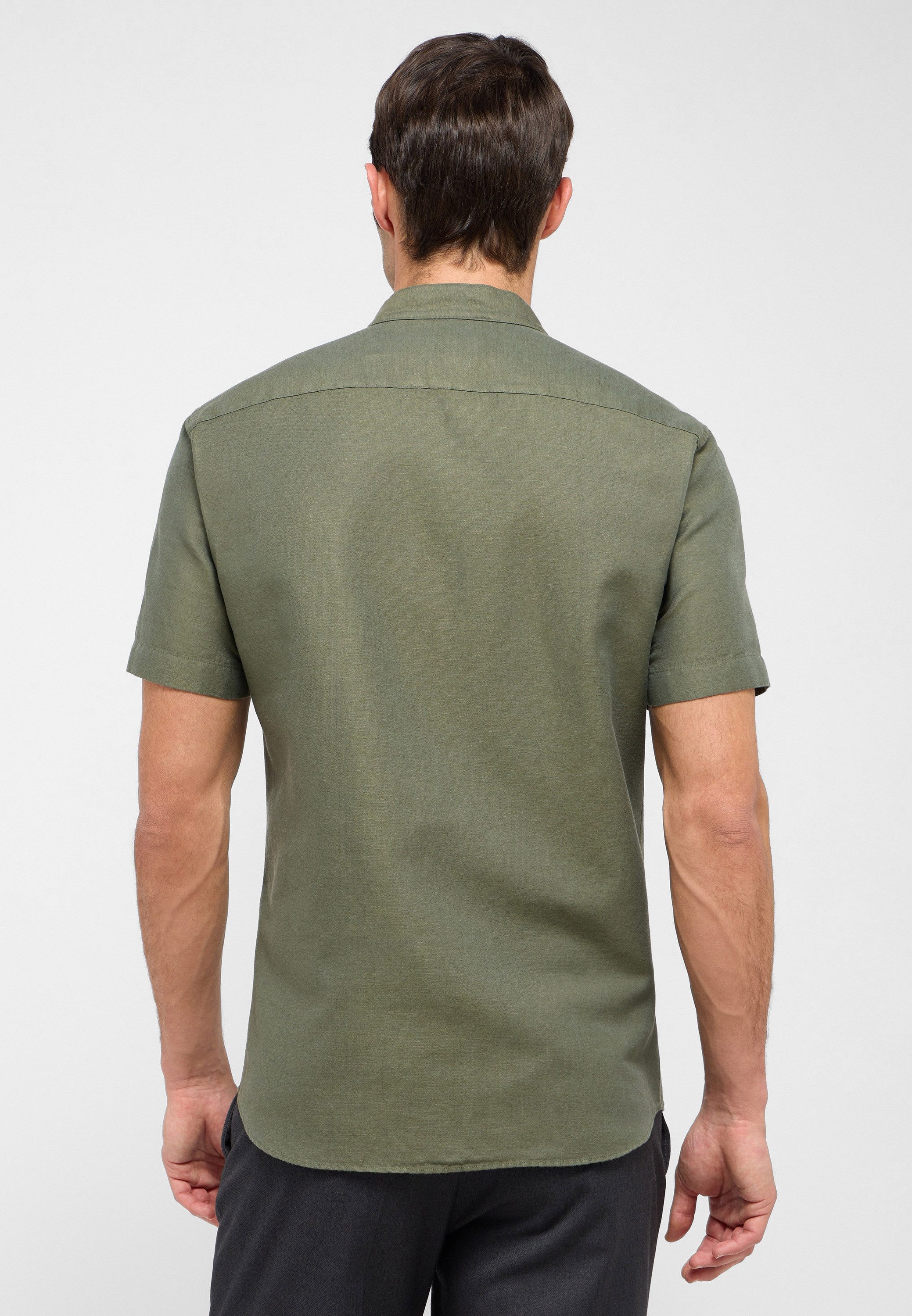 Eterna Overhemd met korte mouwen Slim fit EASY IRON (gemakkelijk te strijken)