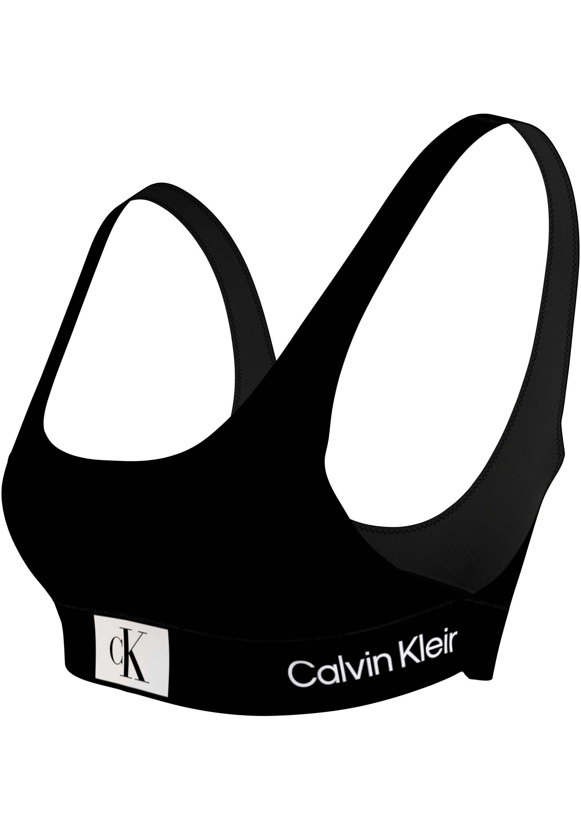 Calvin Klein Swimwear Bandeau-bikinitop BRALETTE-RP met geprint logo op de onderste band