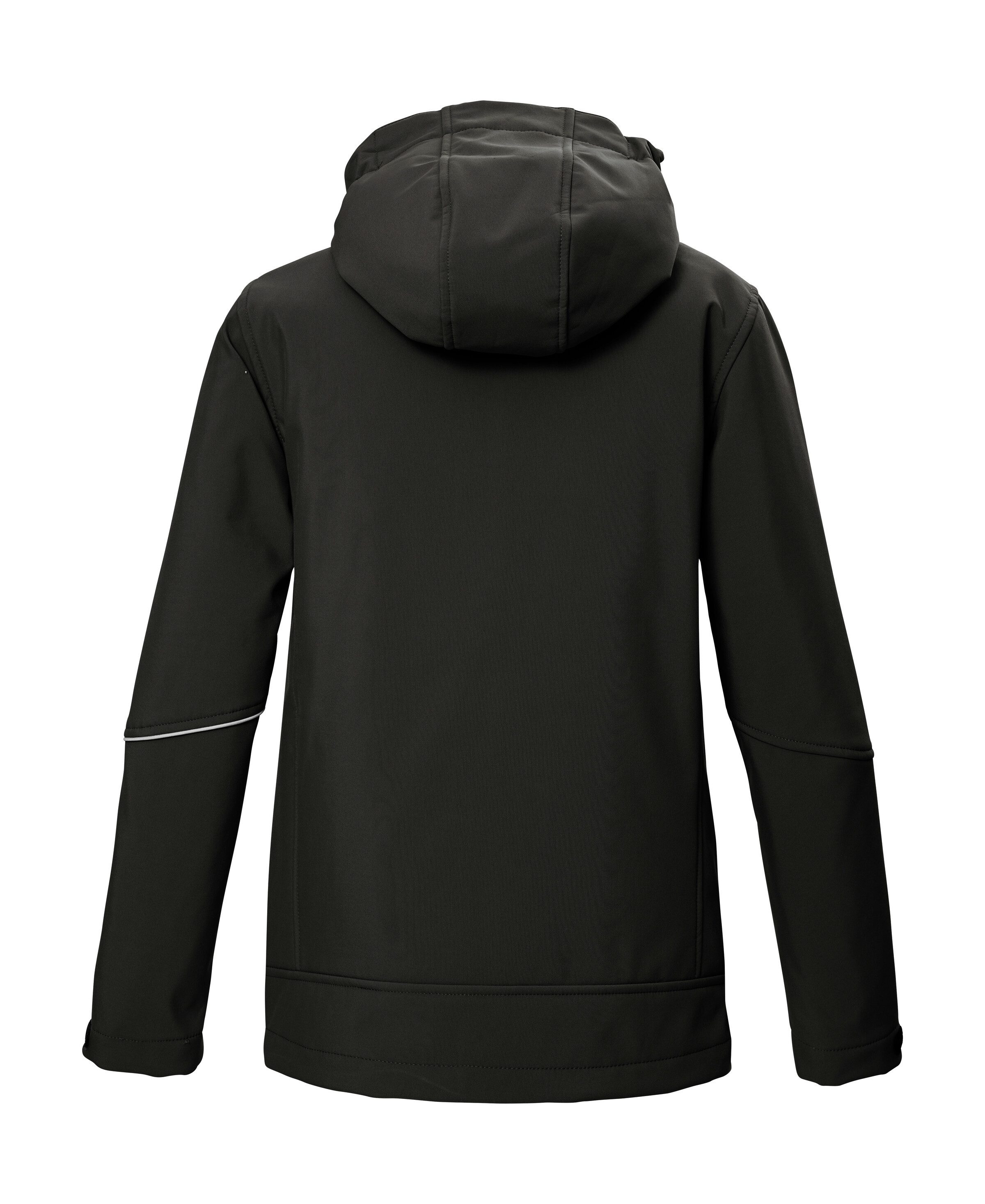 Killtec Softshell-jack KOW 366 BYS SFTSHLL JCKT Waterafstotende softshelljack met fleece capuchon en reflectoren