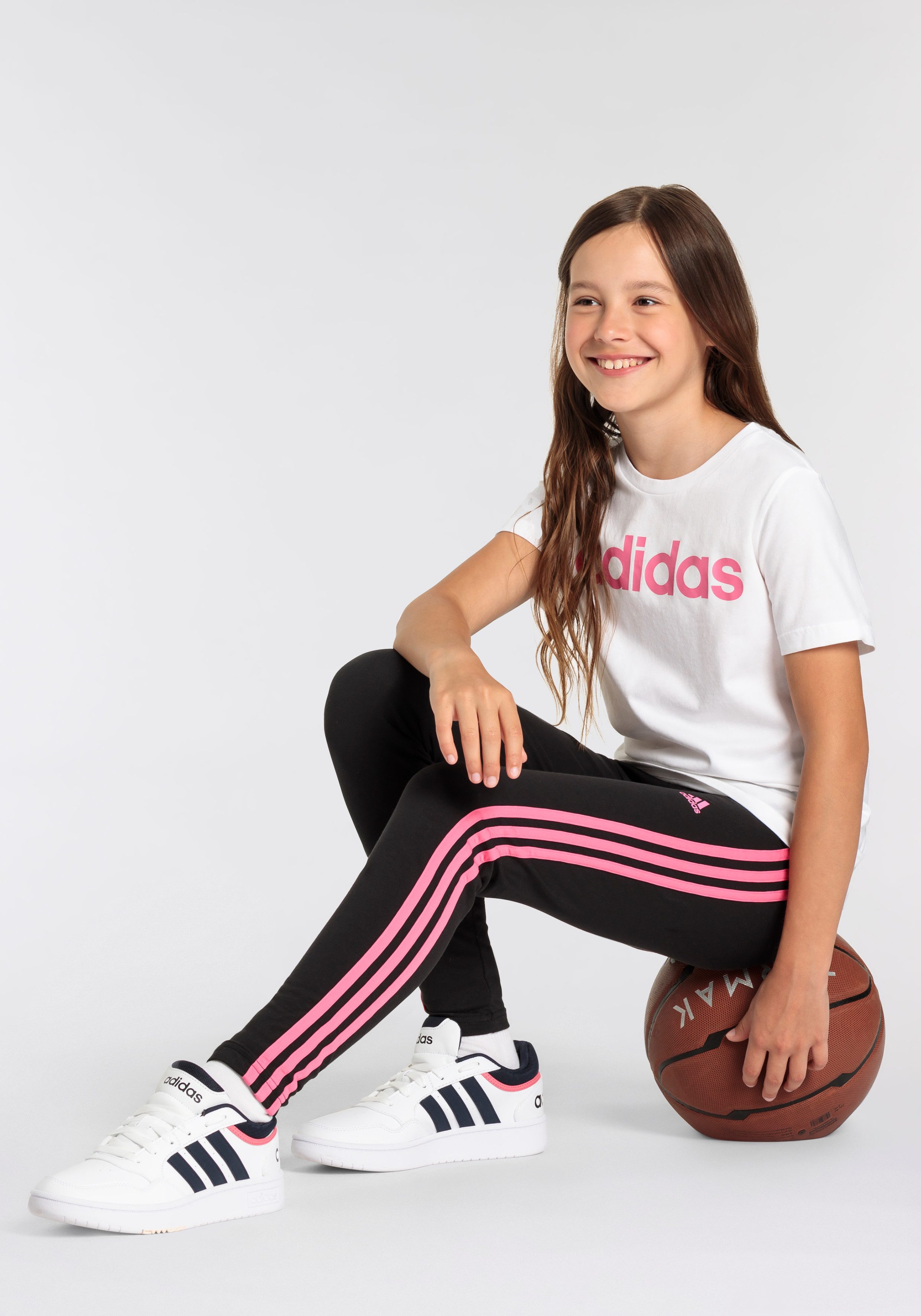adidas Sportswear Legging ESSENTIALS 3-STRIPES COTTON (1-delig)
