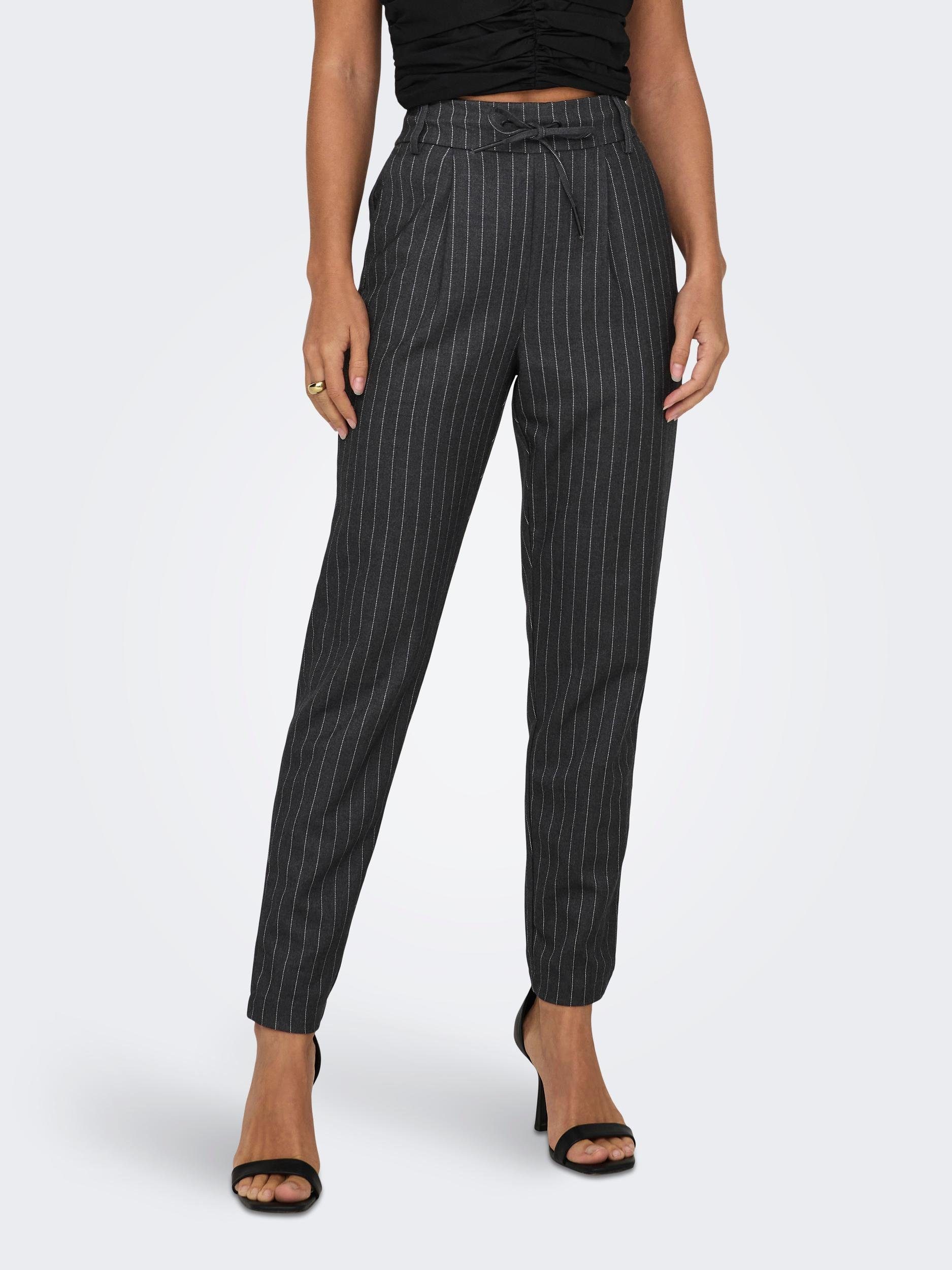 Only Jogpants ONLPOPTRASH-NAJA FINE STRIPE PNT NOOS dames sweatbroeken maat S (36) grijs