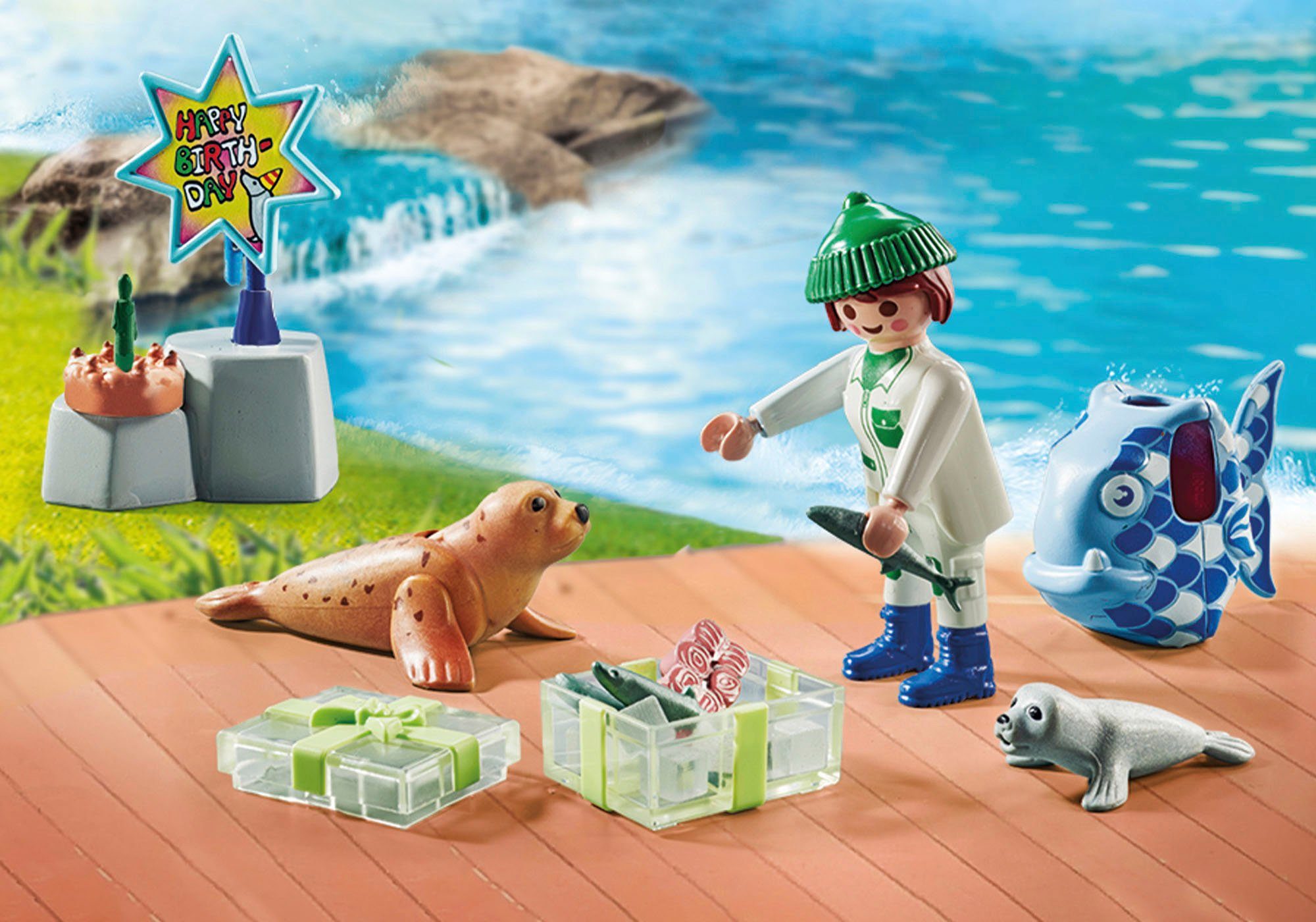 Playmobil® Constructie-speelset Dieren voeren (71448), Family Fun (39-delig)