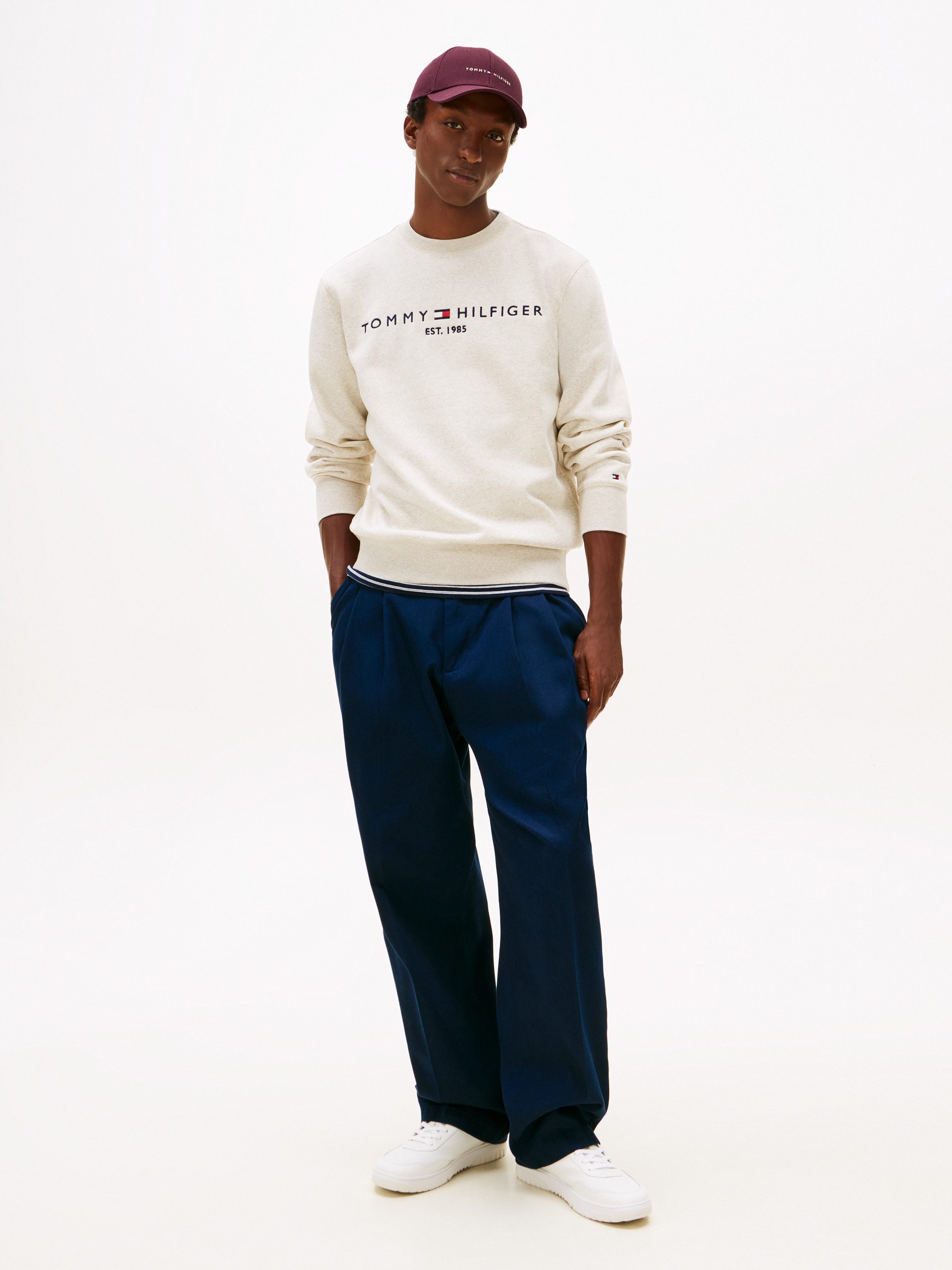 Tommy Hilfiger Sweatshirt TOMMY LOGO SWEATSHIRT met ronde hals en borduursel