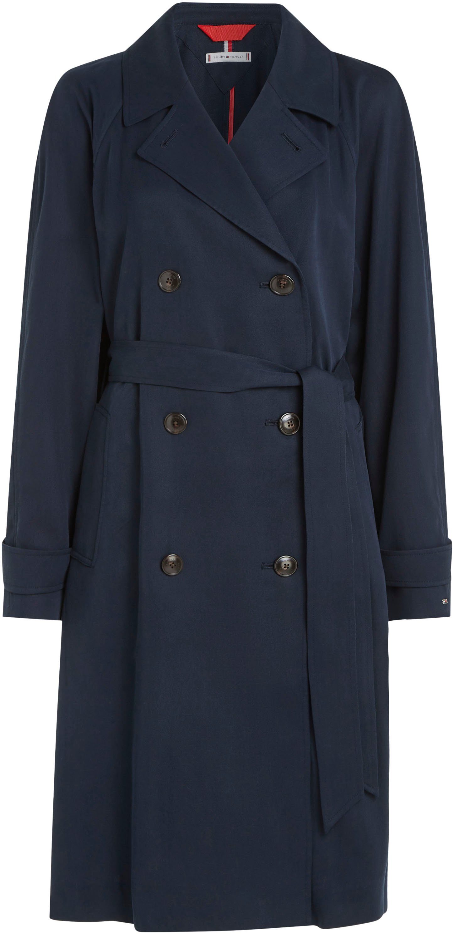 Tommy Hilfiger Trenchcoat TENCEL BLEND FLUID TRENCH
