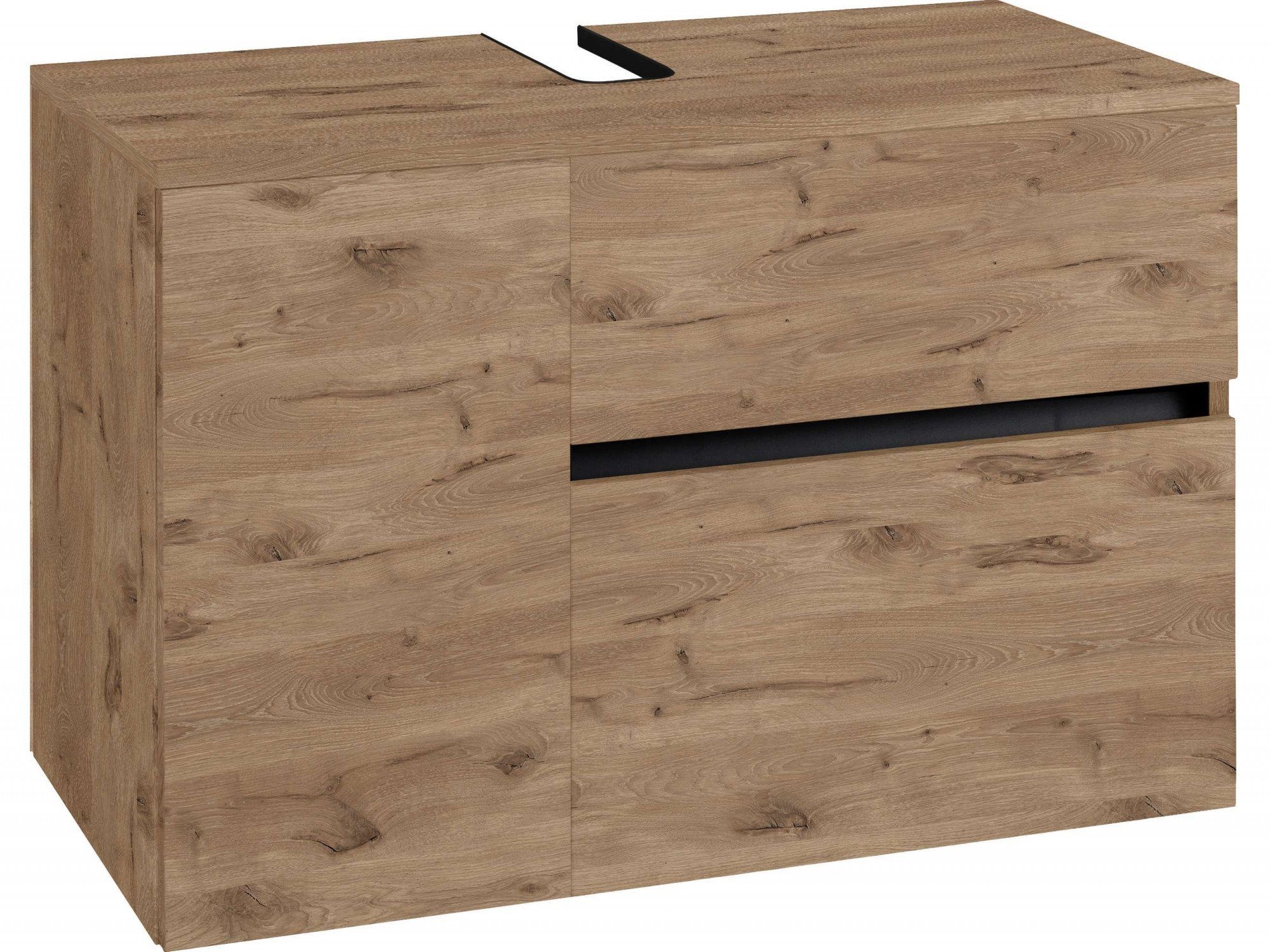 Home affaire Wastafelonderkast Wisla voor wandmontage, sifonaansluiting, push-to-open functie, breedte 80 cm