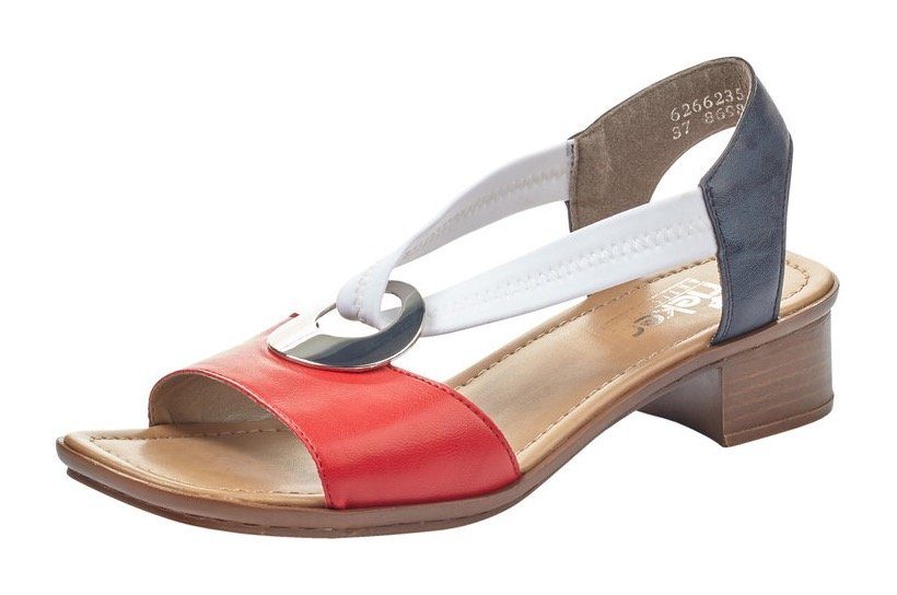 Rieker Sandaaltjes , zomerschoen, sandaal, blokhak, met elastische band dames sandaaltjes maat 36 EU rood