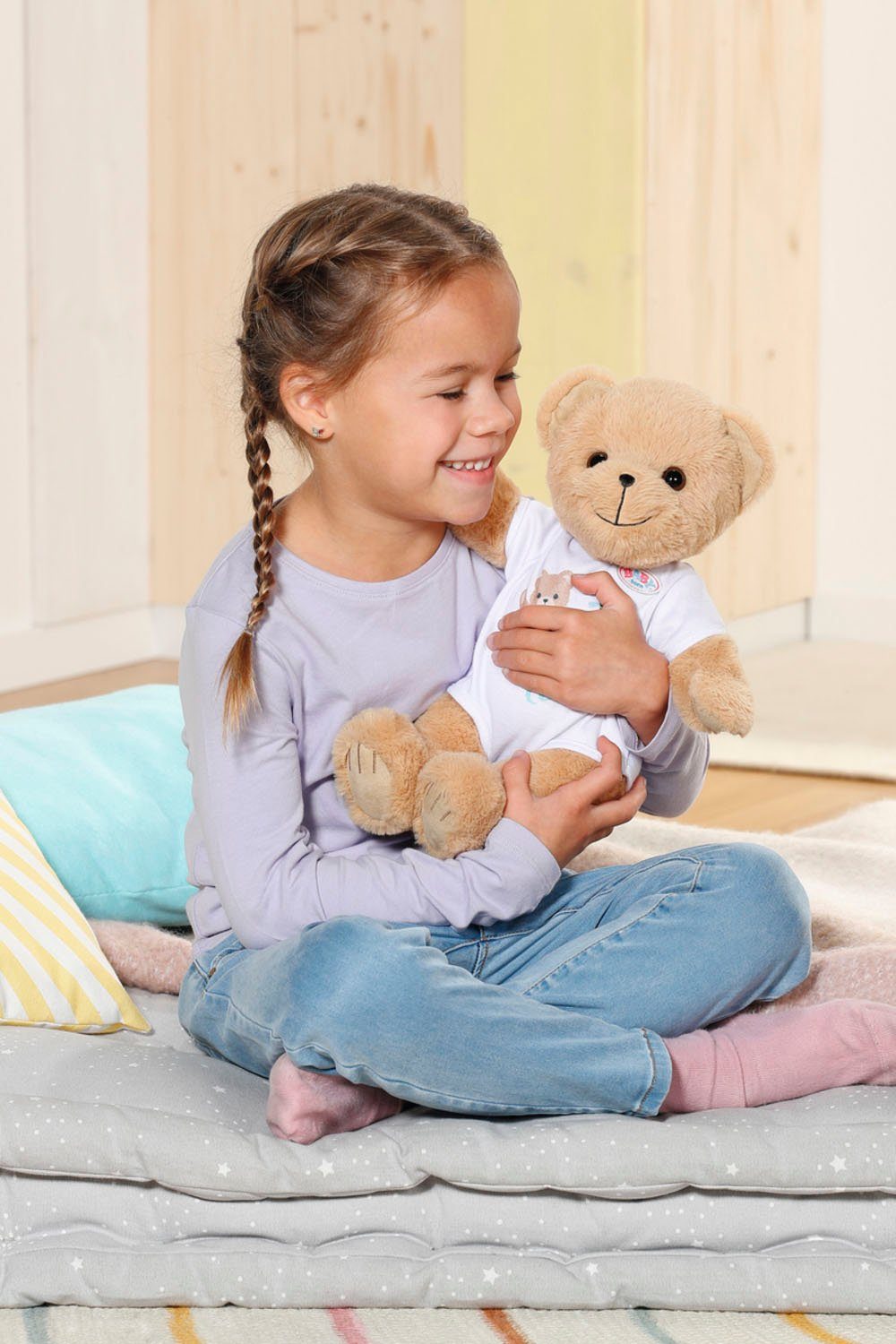 Baby Born Knuffelbeest Teddy beer, wit inclusief boxpakje - teddybeer