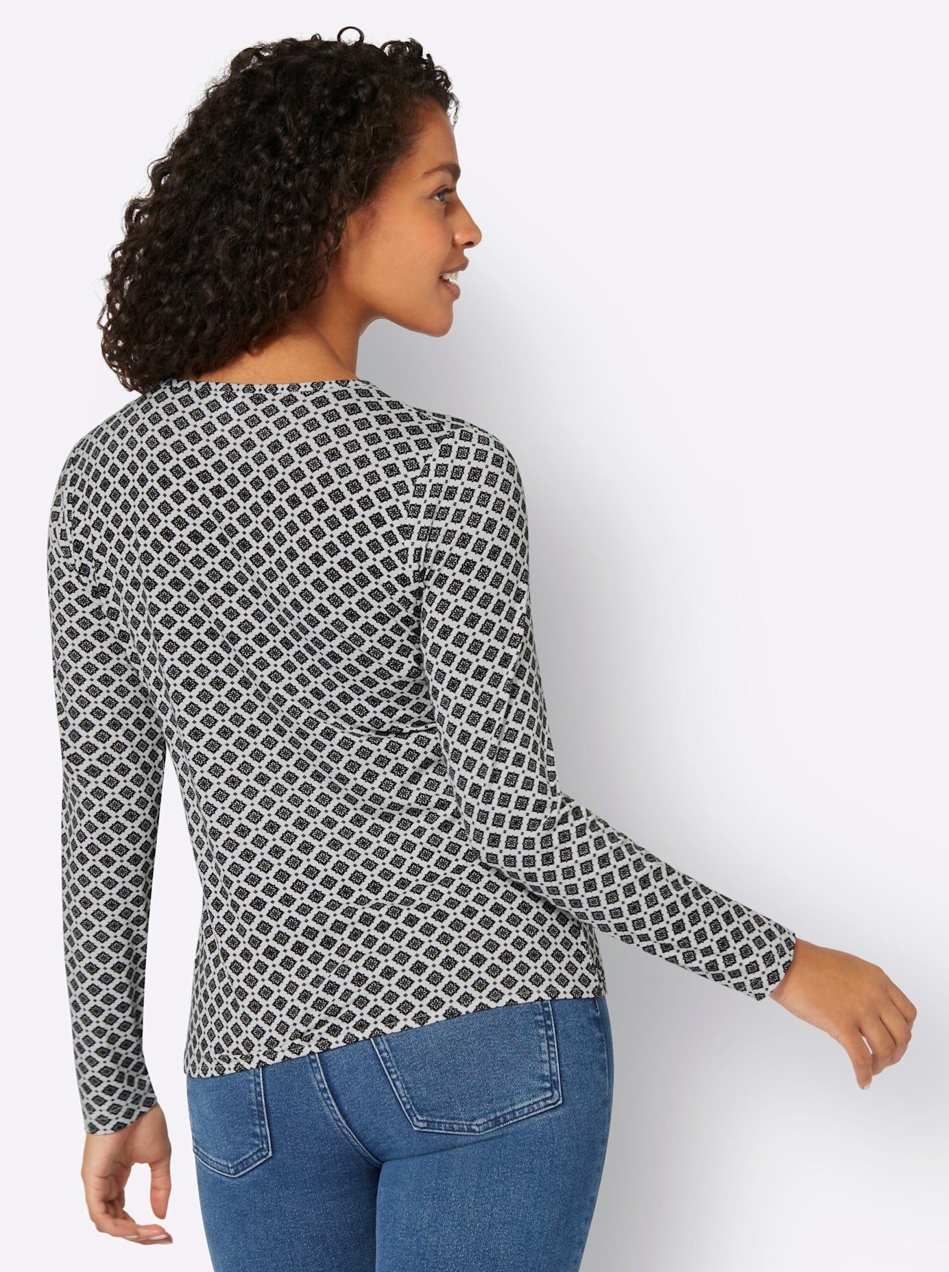 Classic Inspirationen Shirt met V-hals Gedessineerd shirt (1-delig)