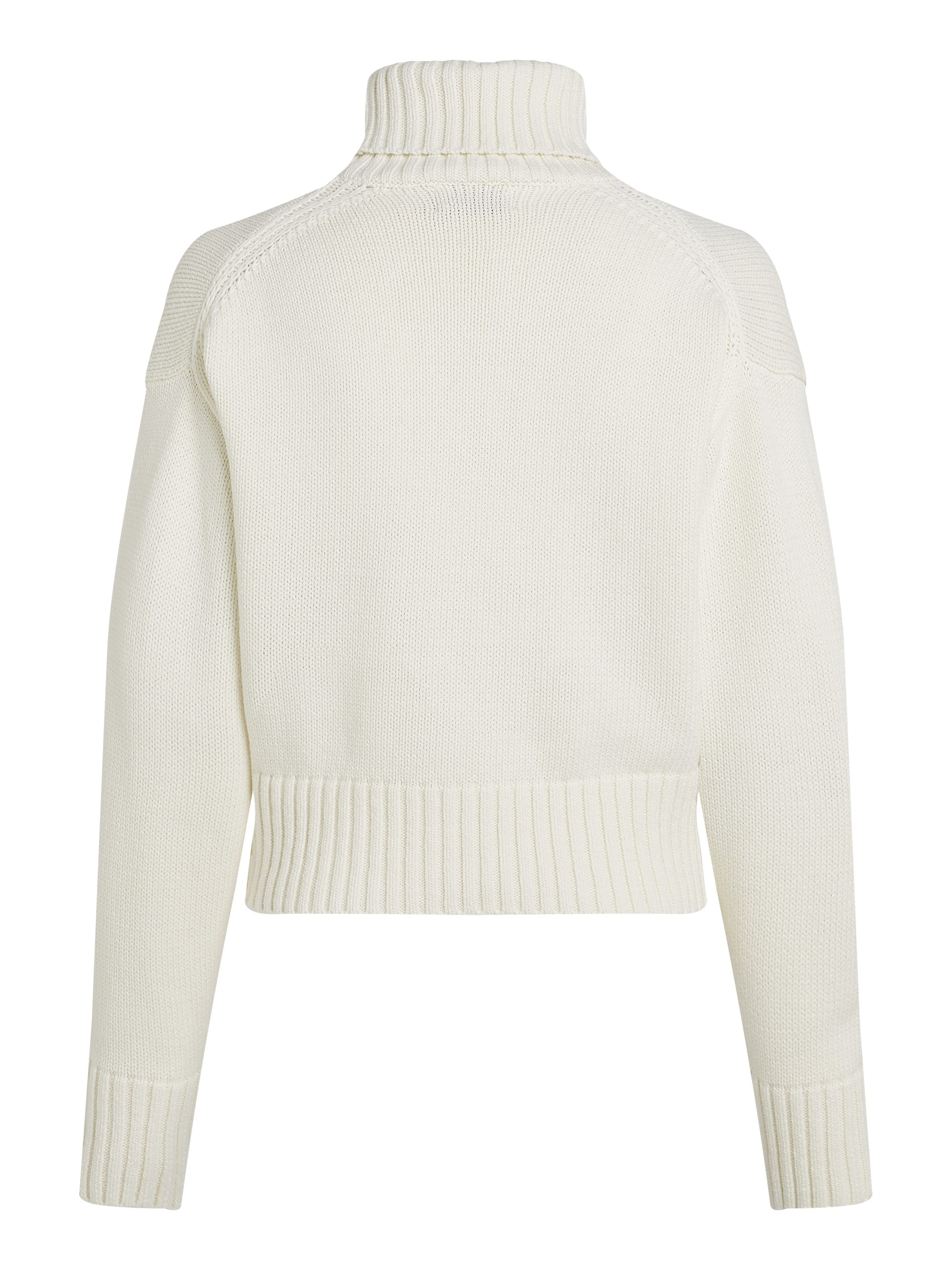 Calvin Klein Trui met staande kraag CHENILLE MONOLOGO SWEATER