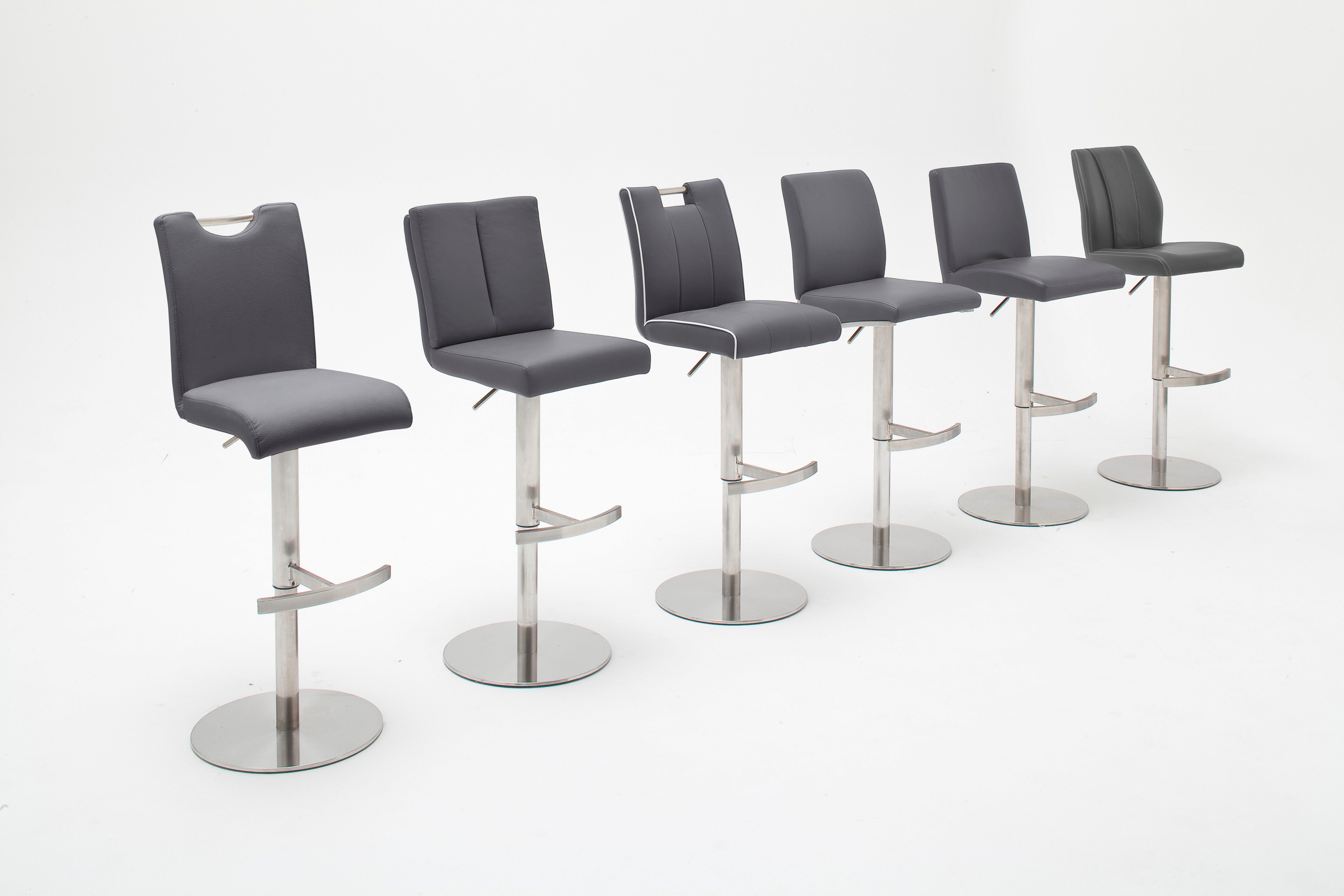 MCA furniture Bistrostoel BARBECOOL, TOPSELLER! met rugleuning, vierkante bodemplaat, 180° draaibaar, zithoogte van 55-80 cm