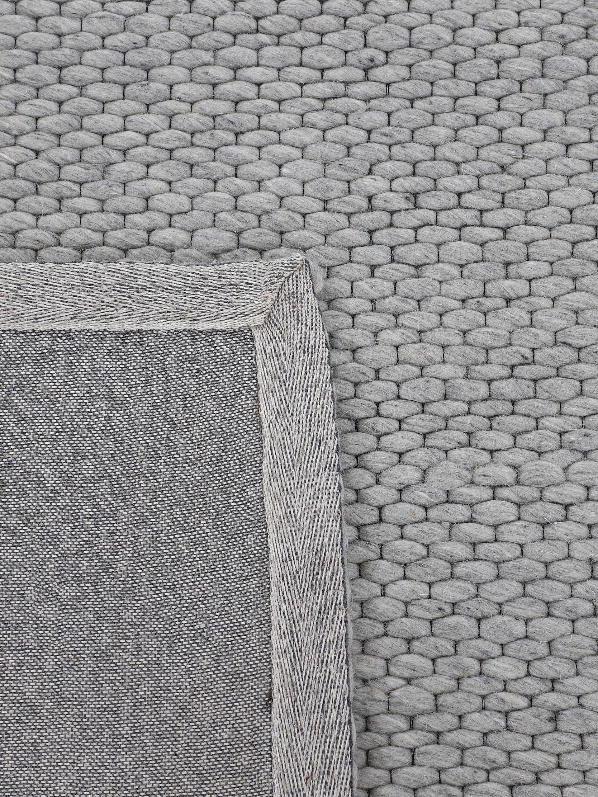 carpetfine Wollen kleed Sina grove structuur, tijdloos design, 100% wol, woonkamer